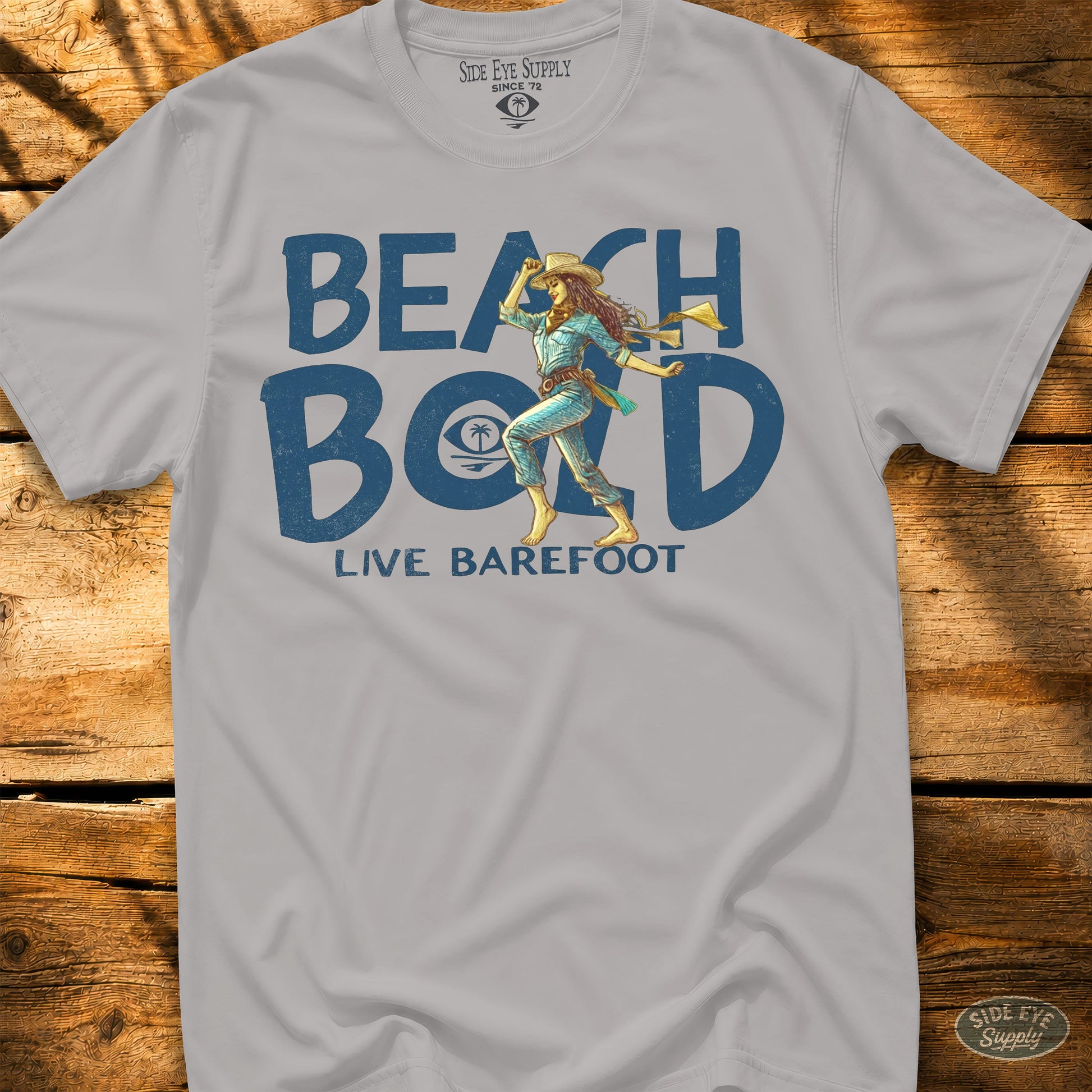 Beach Bold Tee Ice Grey / S - by Side Eye Supply - Surf Beach Life Apparel
