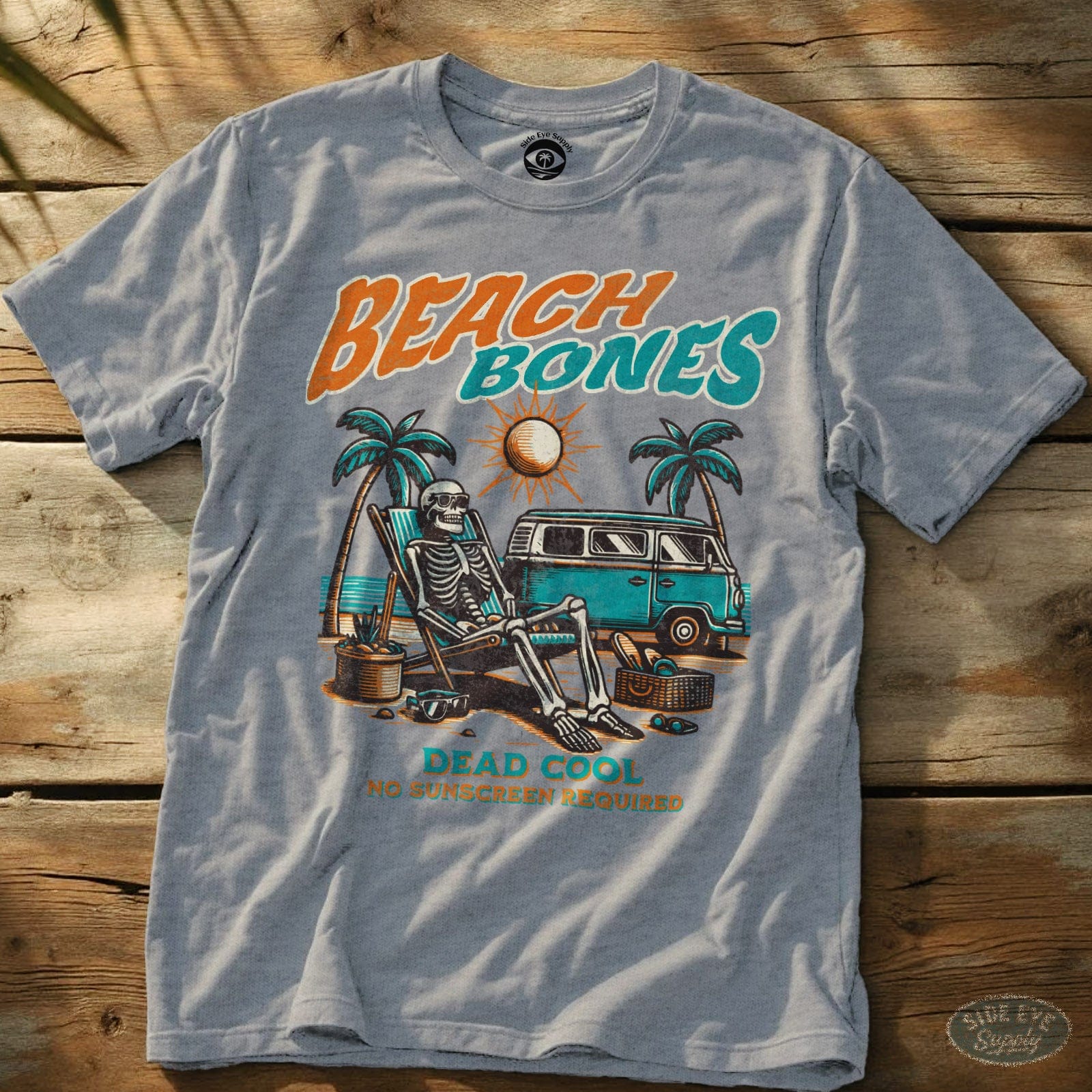 Beach Bones Tee Sport Grey / S - by Side Eye Supply - Surf Beach Life Apparel