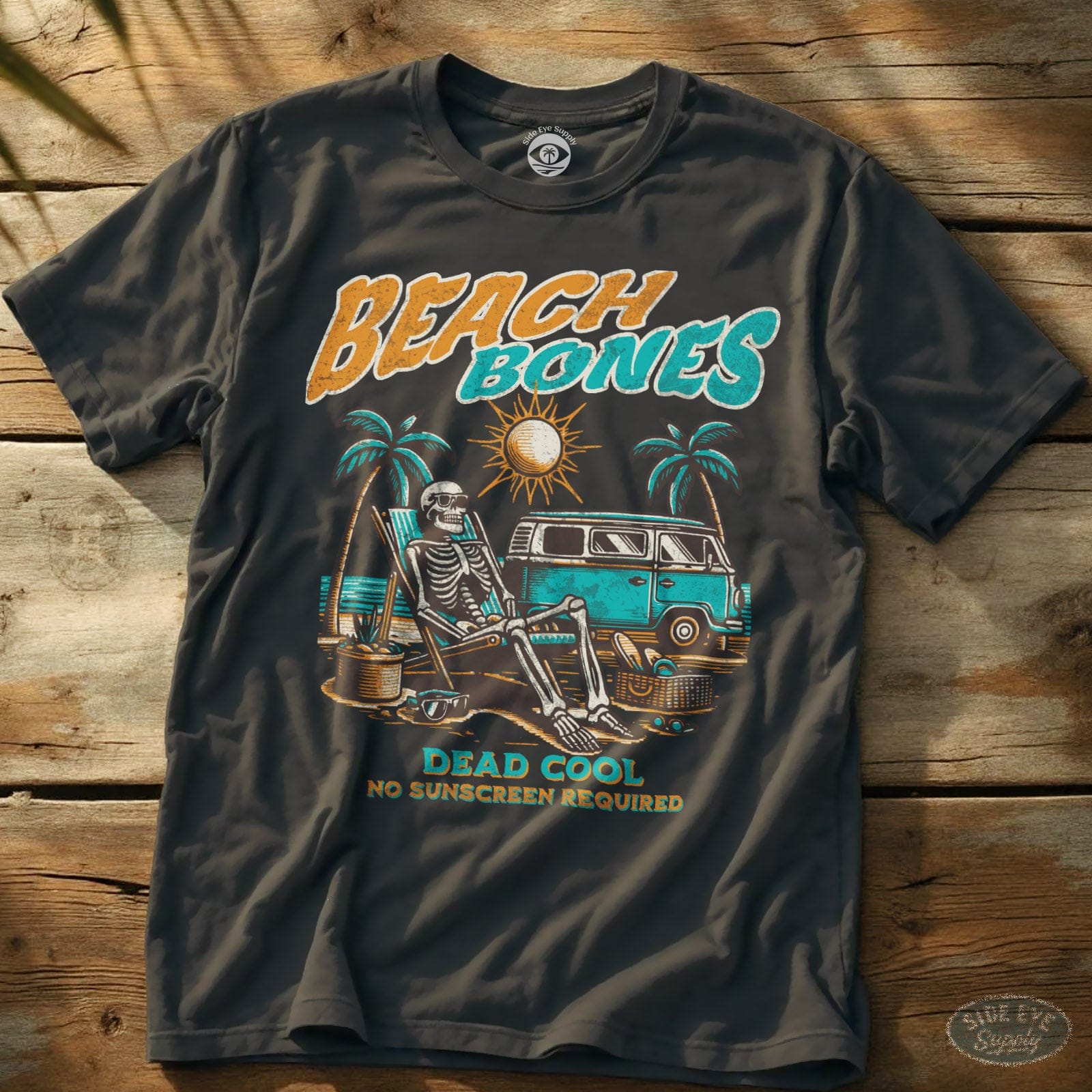 Beach Bones Tee Charcoal / S - by Side Eye Supply - Surf Beach Life Apparel