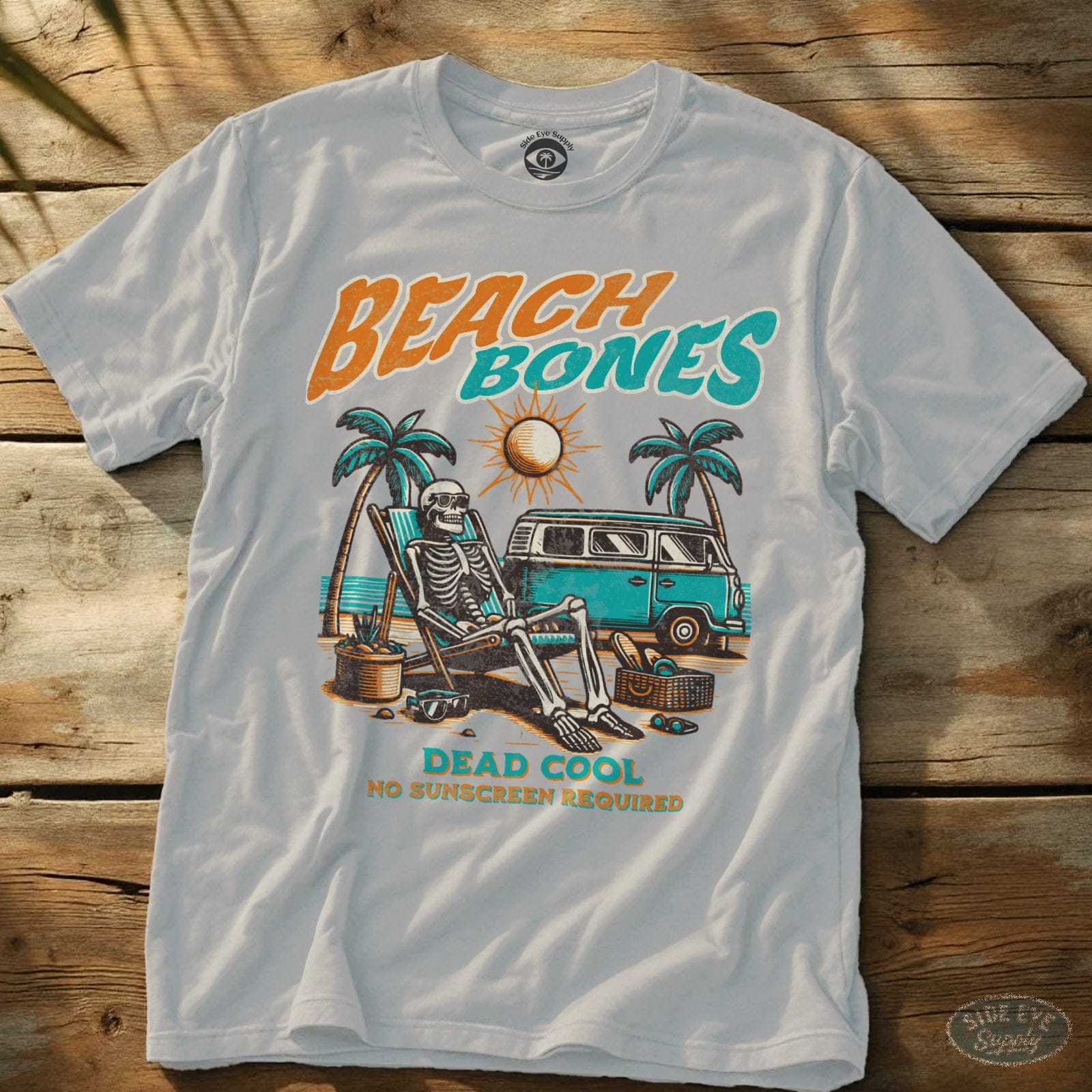 Beach Bones Tee White / S - by Side Eye Supply - Surf Beach Life Apparel