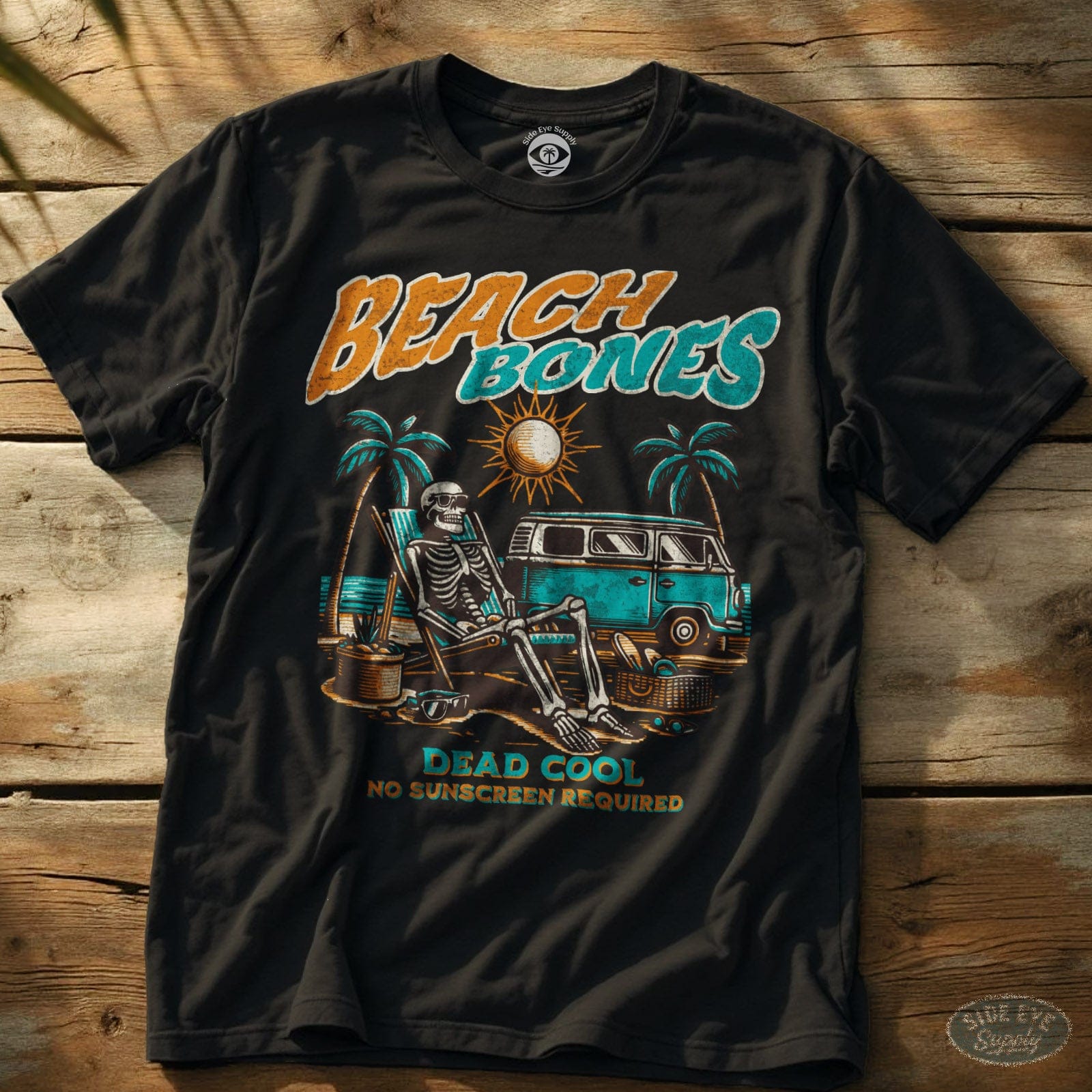 Beach Bones Tee Black / S - by Side Eye Supply - Surf Beach Life Apparel