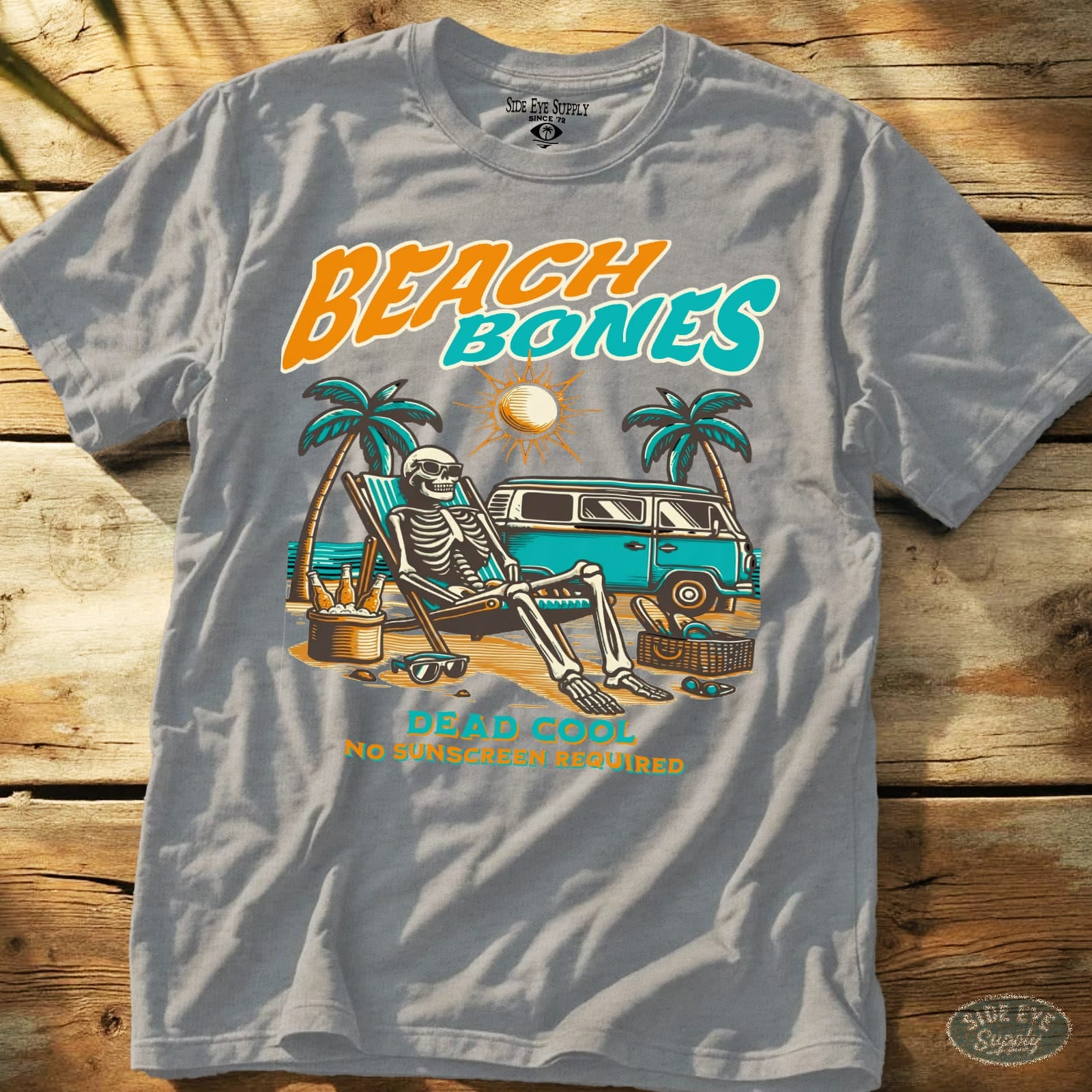 Beach Bones Tee Sport Grey / S - by Side Eye Supply - Surf Beach Life Apparel