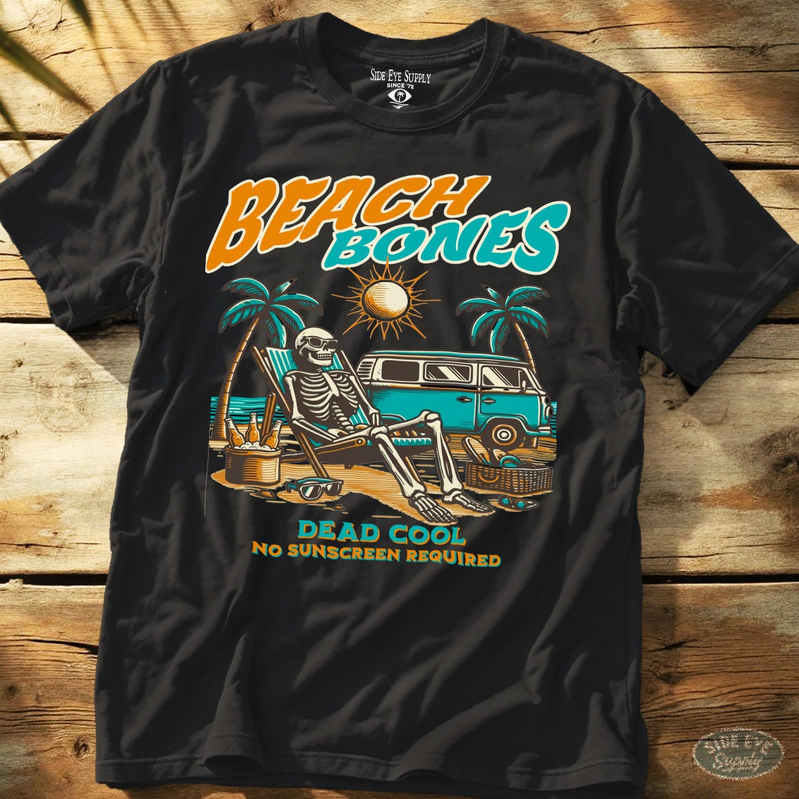 Beach Bones Tee Black / S - by Side Eye Supply - Surf Beach Life Apparel