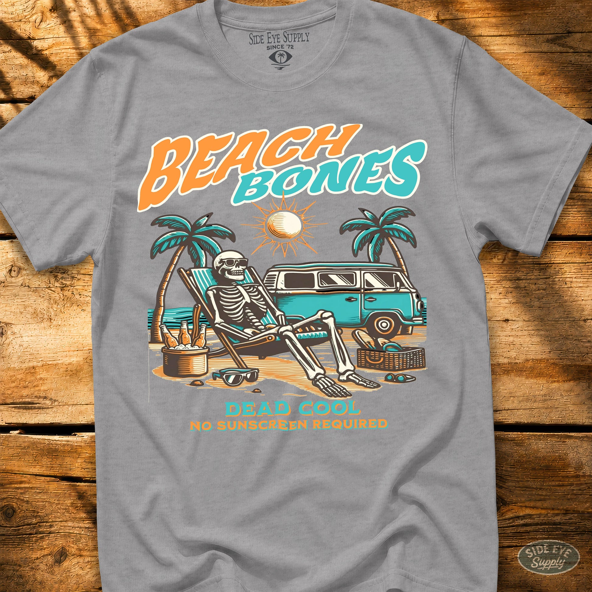 Beach Bones Tee Sport Grey / S - by Side Eye Supply - Surf Beach Life Apparel