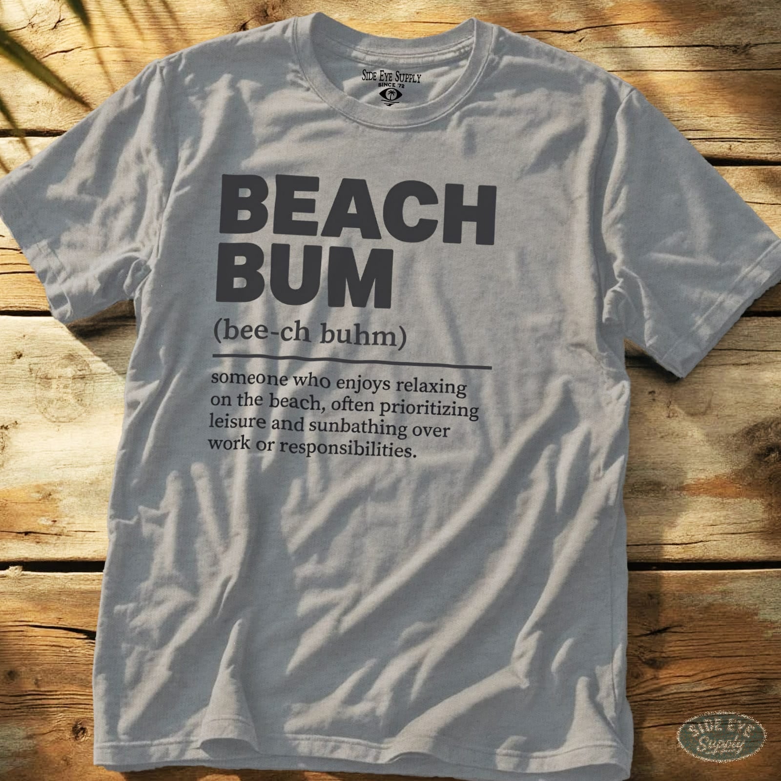 Beach Bum Tee Sport Grey / S - by Side Eye Supply - Surf Beach Life Apparel