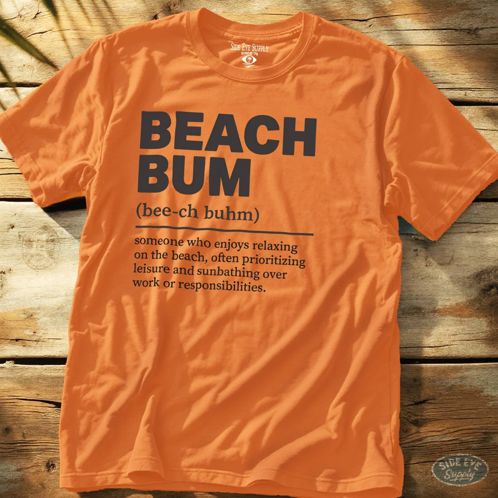 Beach Bum Tee Orange / S - by Side Eye Supply - Surf Beach Life Apparel