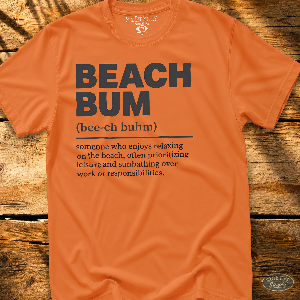 Beach Bum Tee Orange / S - by Side Eye Supply - Surf Beach Life Apparel