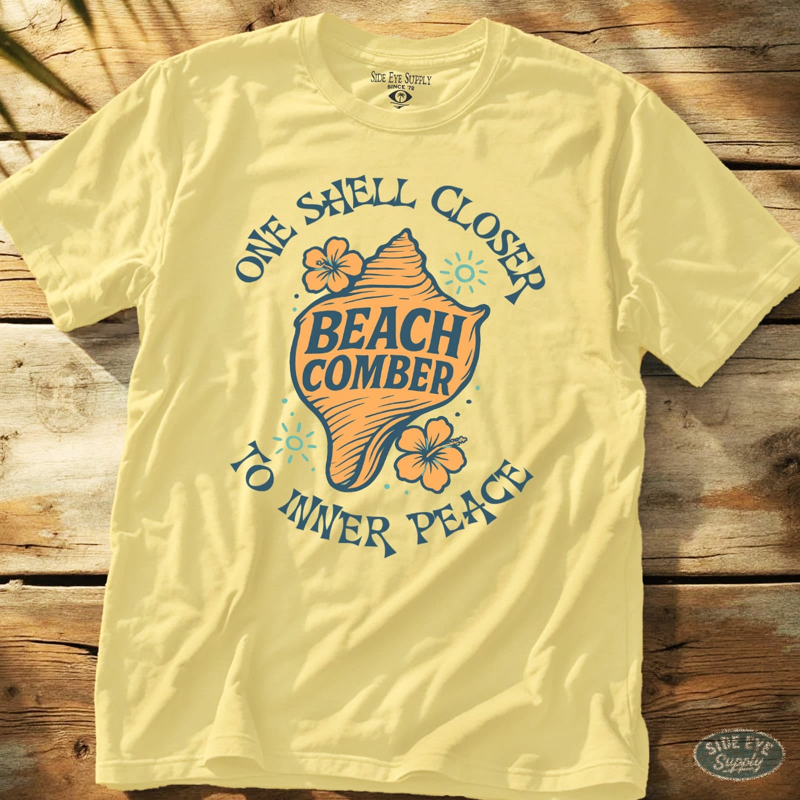 Beach Comber Tee Cornsilk / S - by Side Eye Supply - Surf Beach Life Apparel