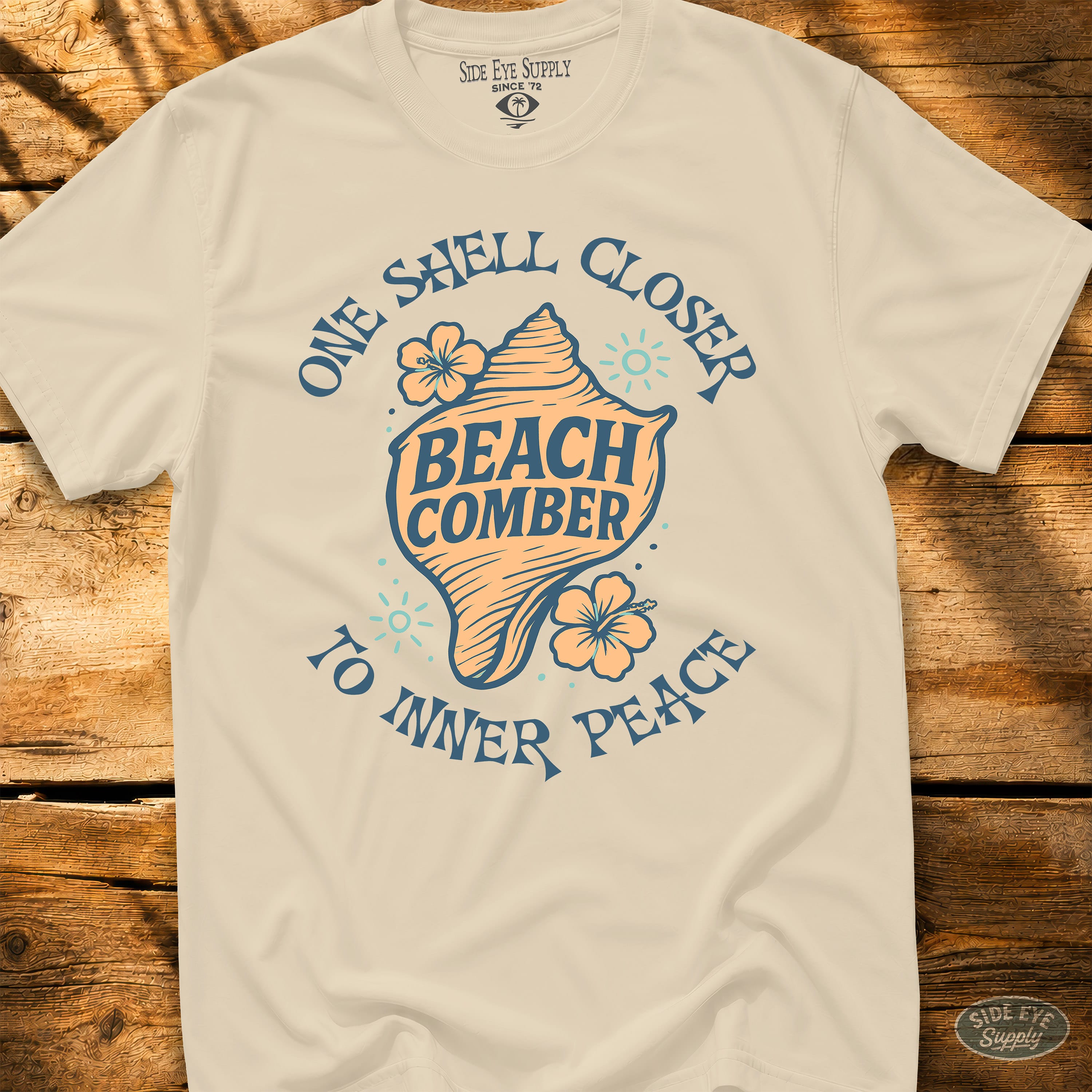 Beach Comber Tee Natural / S - by Side Eye Supply - Surf Beach Life Apparel