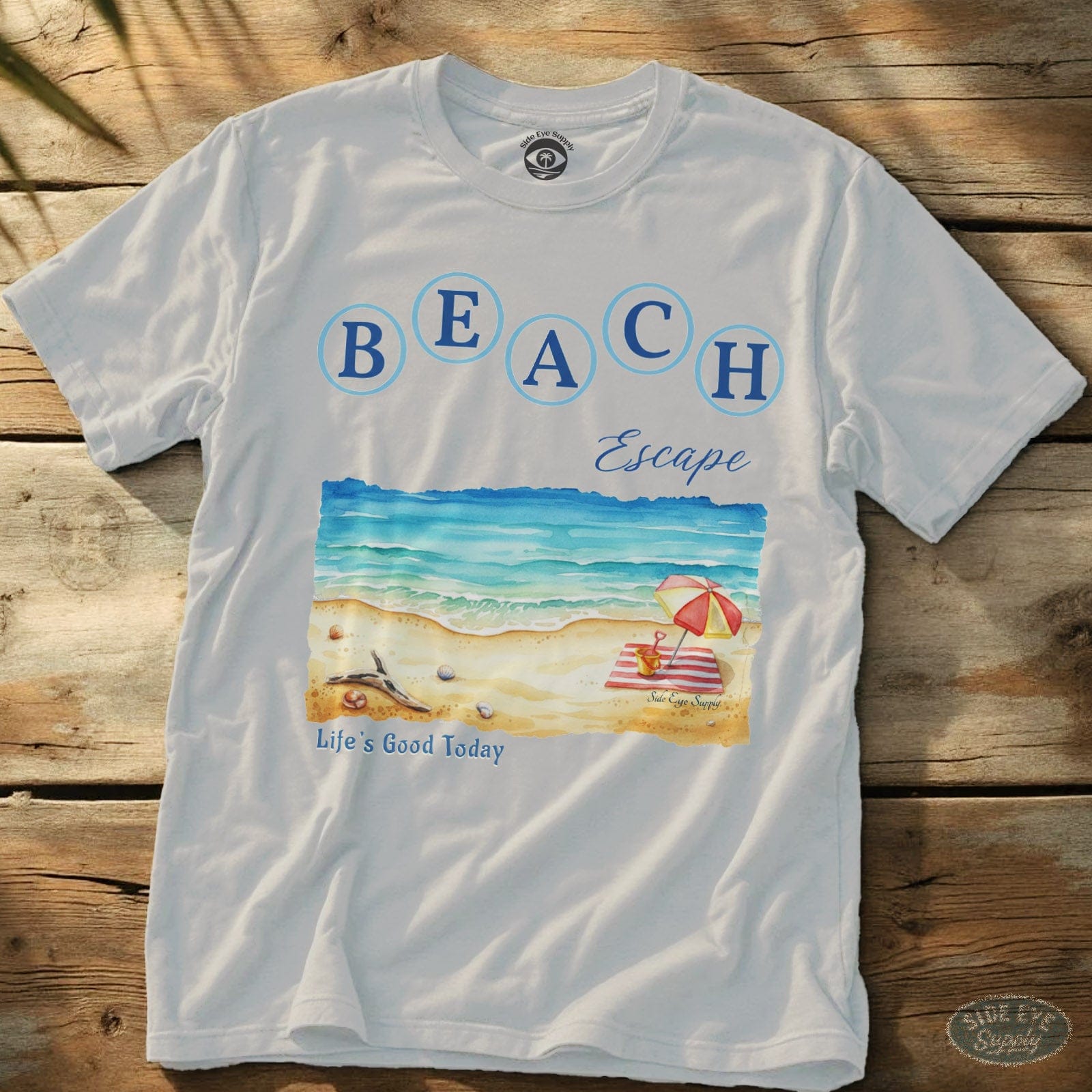 Beach Escape Tee White / S - by Side Eye Supply - Surf Beach Life Apparel