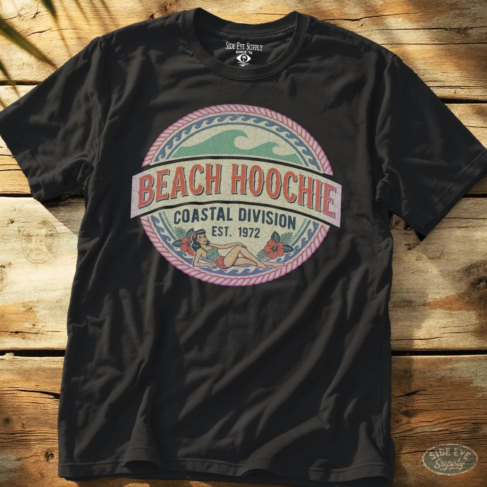 Beach Hoochie Coastal Tee Black / S - by Side Eye Supply - Surf Beach Life Apparel