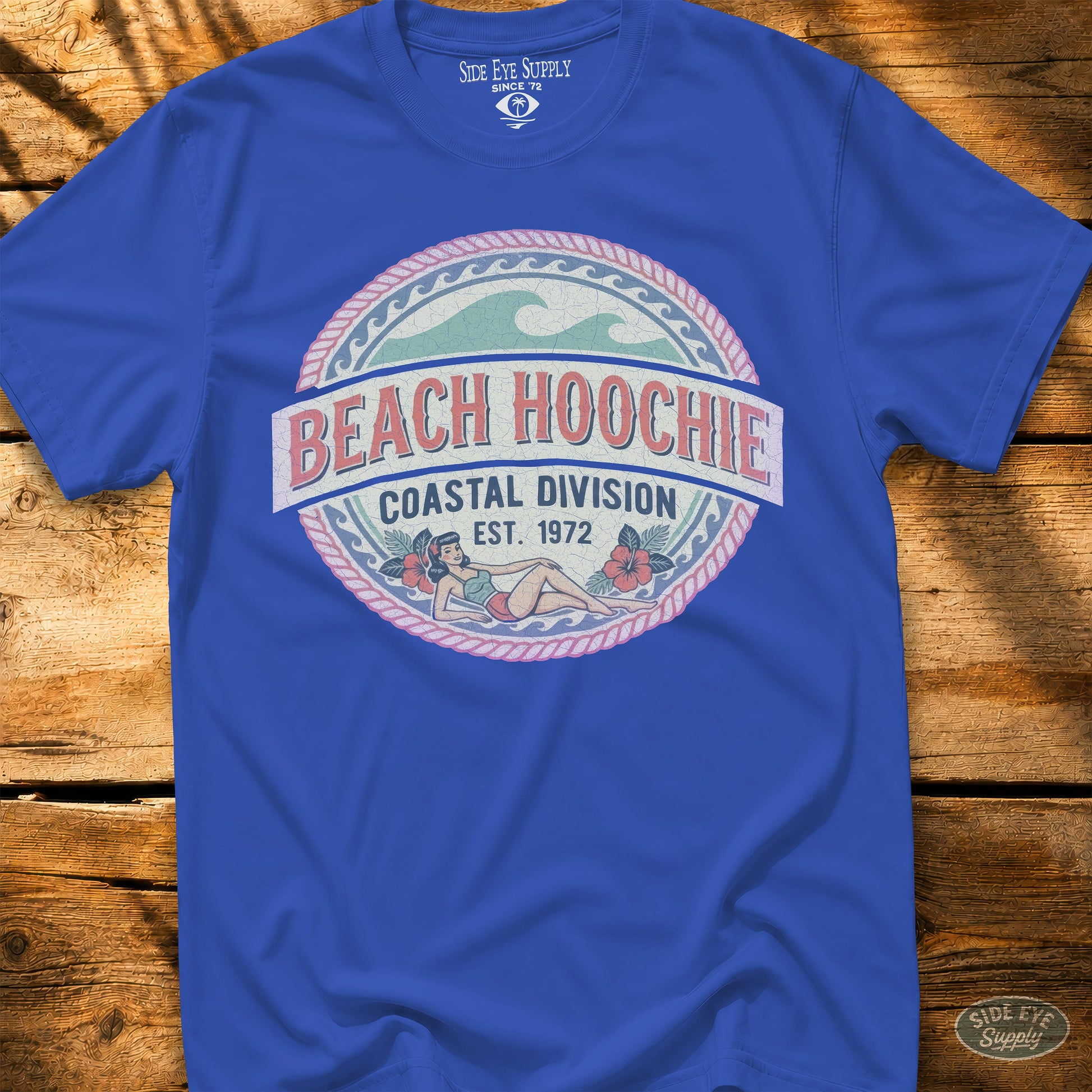 Beach Hoochie Coastal Tee Royal / S - by Side Eye Supply - Surf Beach Life Apparel
