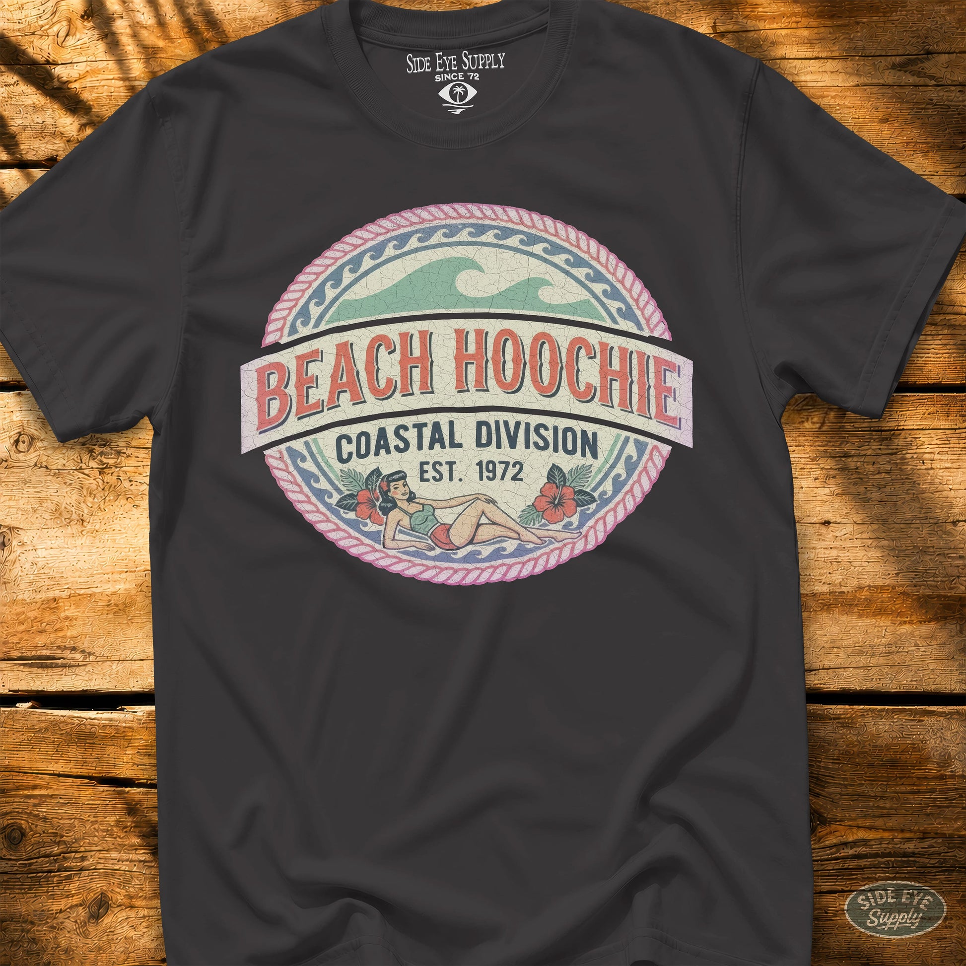 Beach Hoochie Coastal Tee Black / S - by Side Eye Supply - Surf Beach Life Apparel