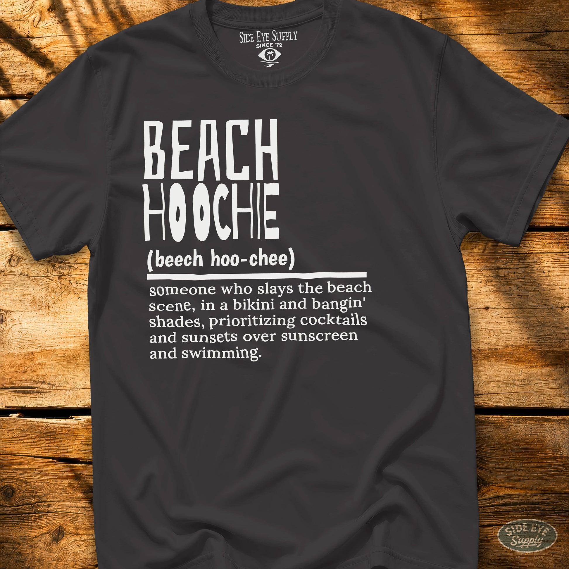 Beach Hoochie Defined Tee Black / S - by Side Eye Supply - Surf Beach Life Apparel