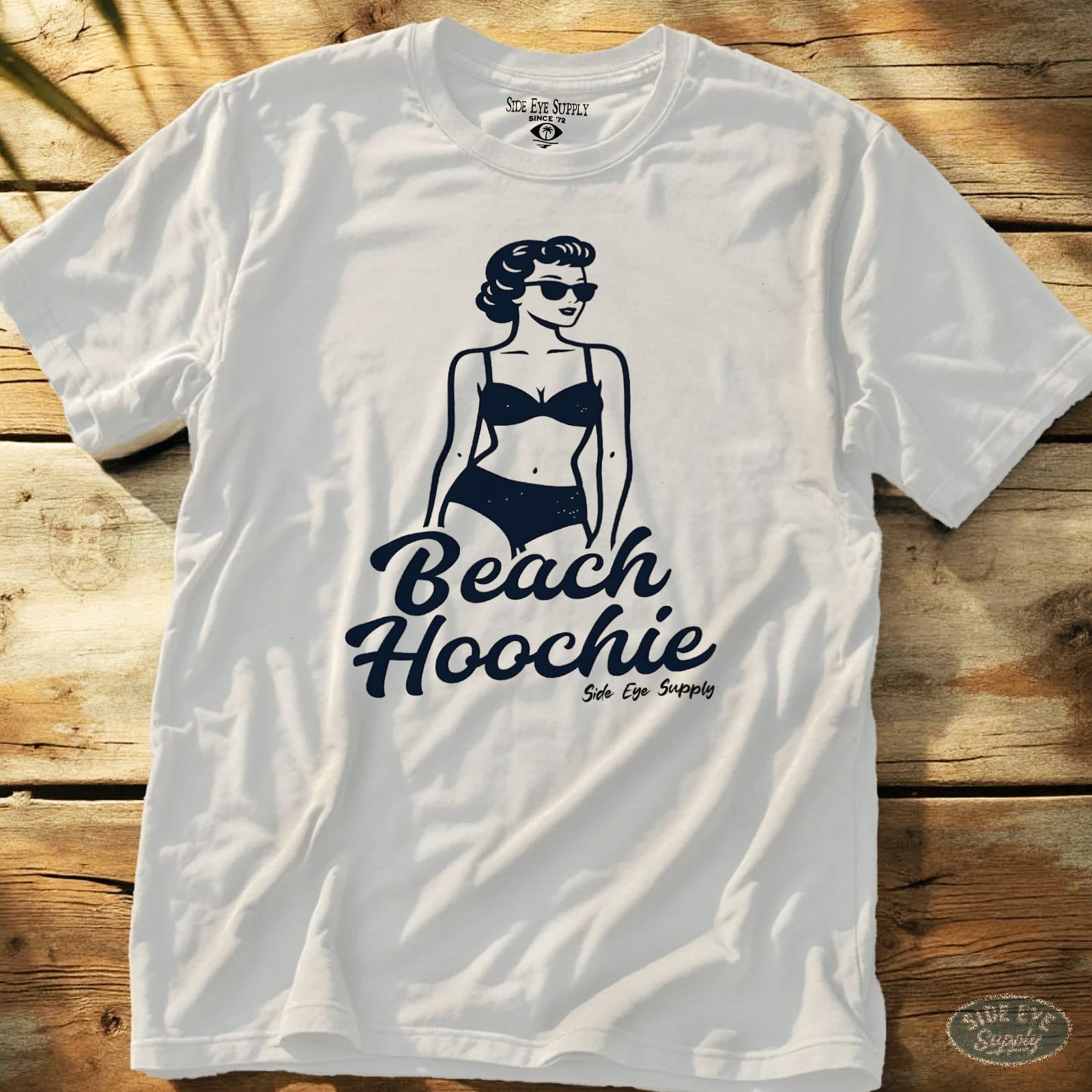 Beach Hoochie Tee White / S - by Side Eye Supply - Surf Beach Life Apparel