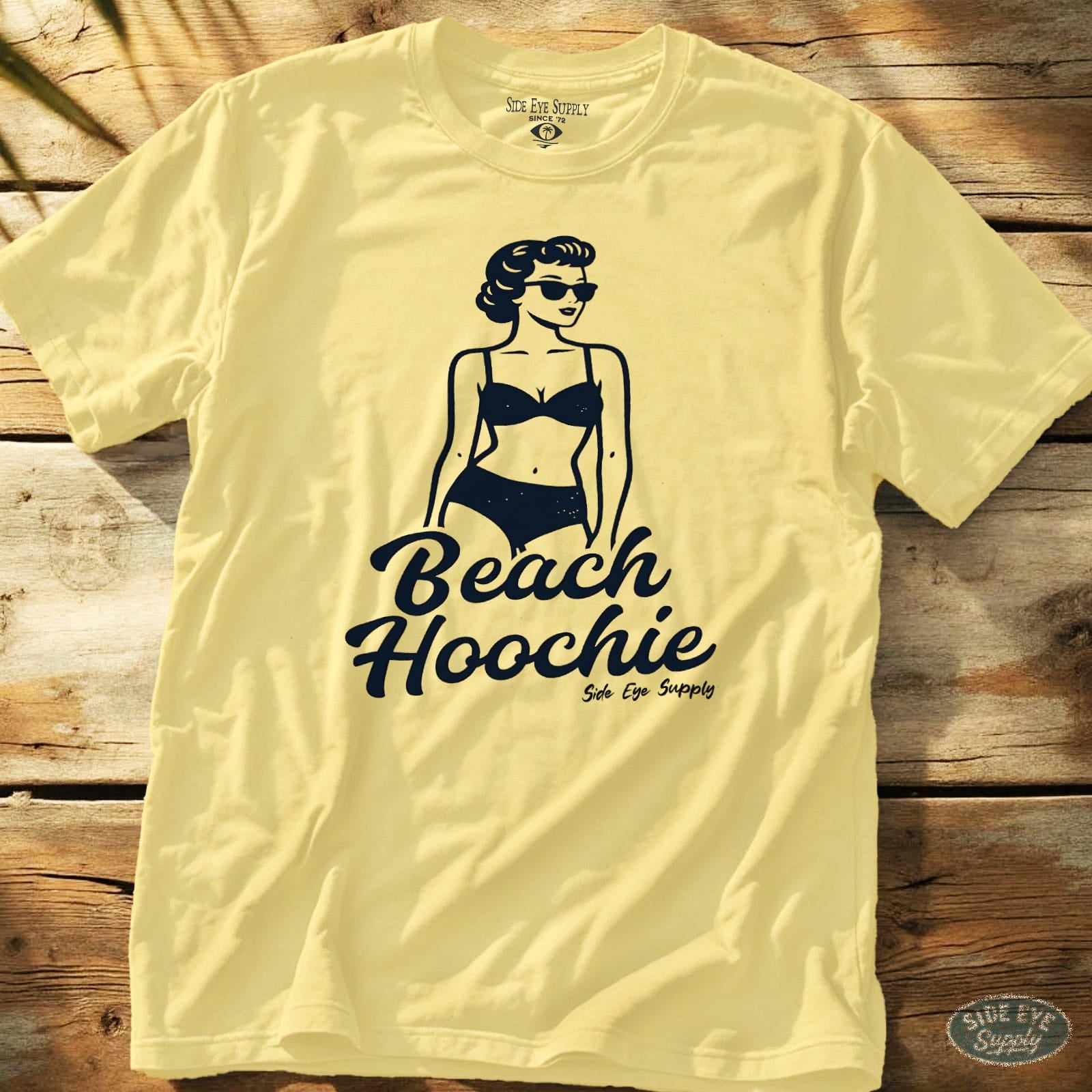 Beach Hoochie Tee Cornsilk / S - by Side Eye Supply - Surf Beach Life Apparel