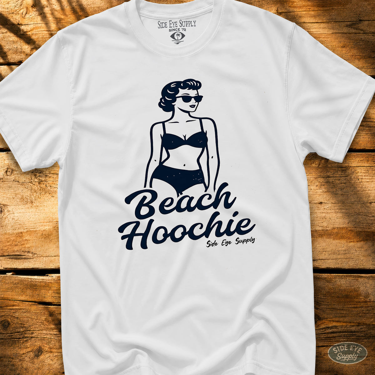 Beach Hoochie Tee White / S - by Side Eye Supply - Surf Beach Life Apparel