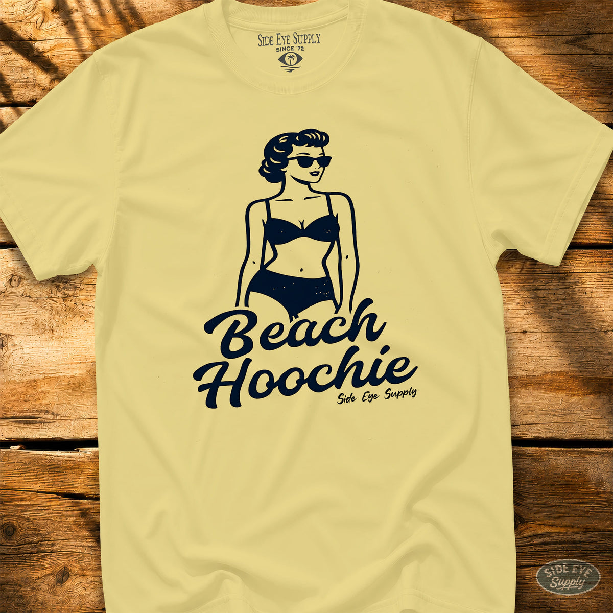 Beach Hoochie Tee Cornsilk / S - by Side Eye Supply - Surf Beach Life Apparel
