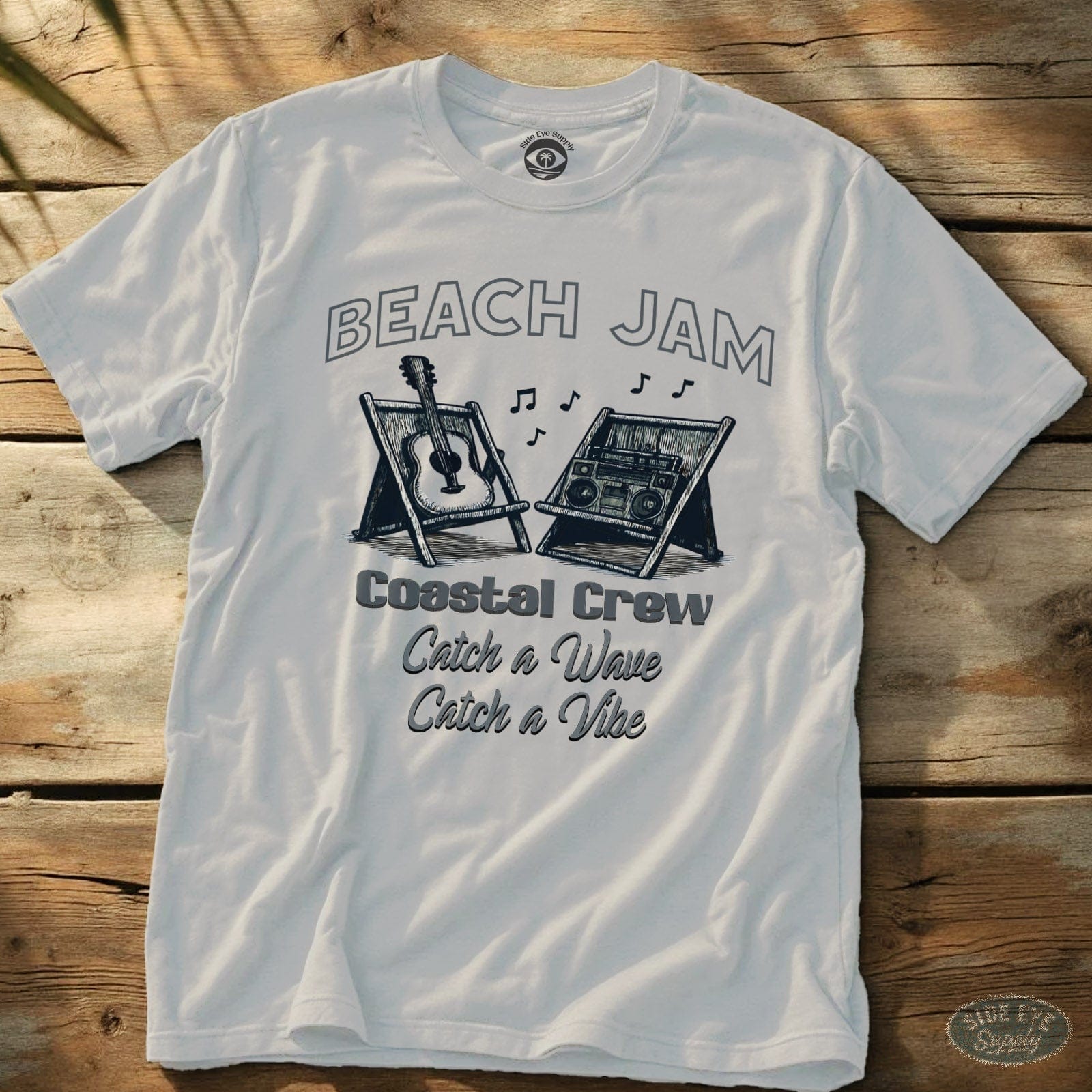 Beach Jam Tee White / S - by Side Eye Supply - Surf Beach Life Apparel