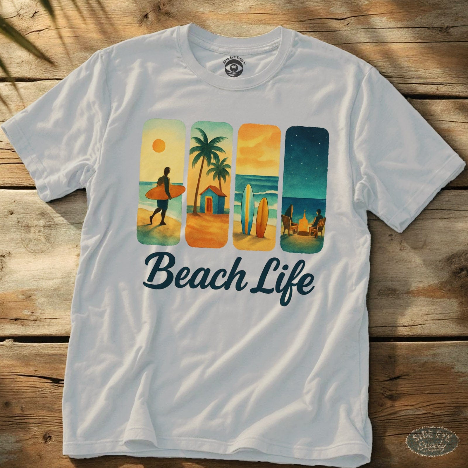 Beach Life Tee White / S - by Side Eye Supply - Surf Beach Life Apparel