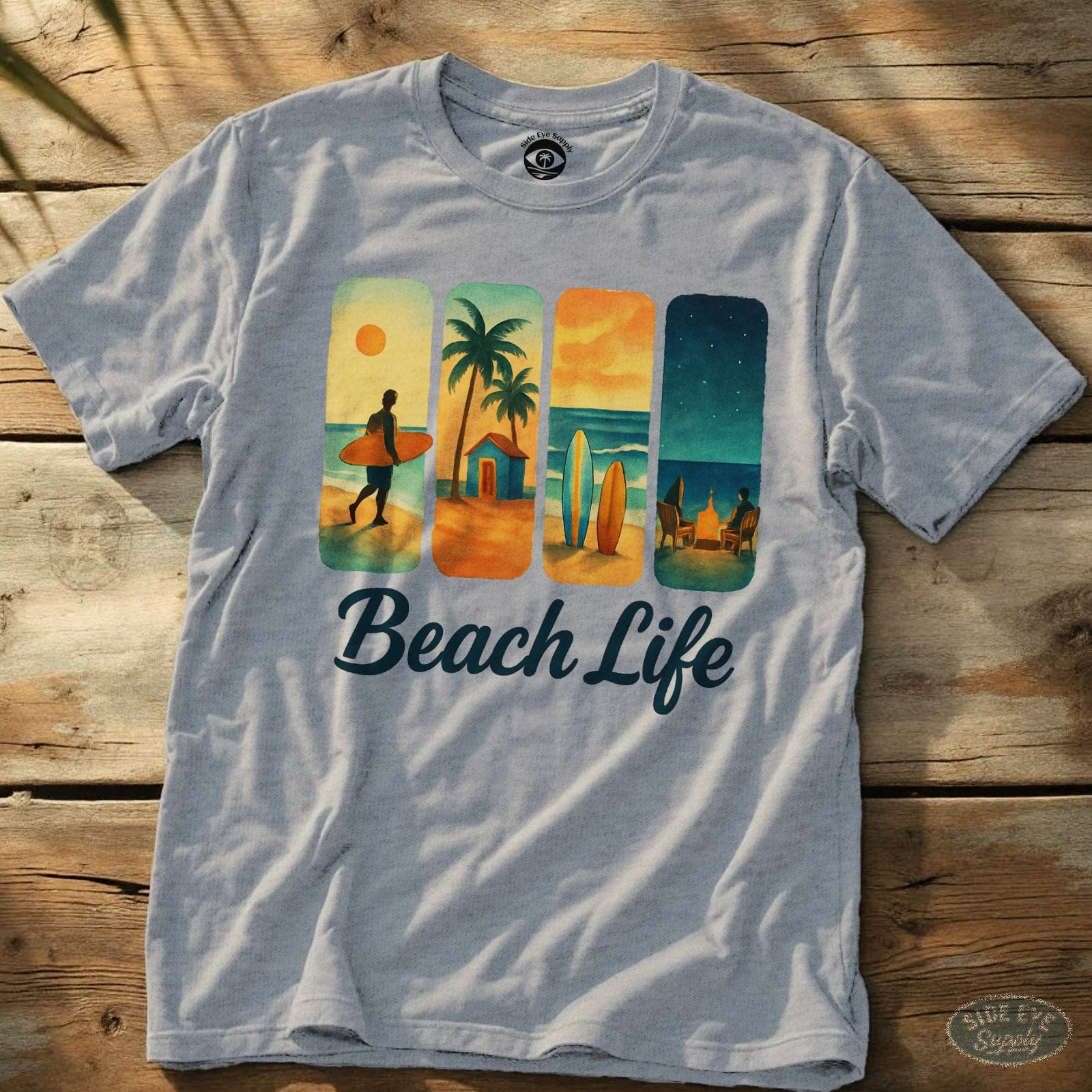 Beach Life Tee Sport Grey / S - by Side Eye Supply - Surf Beach Life Apparel