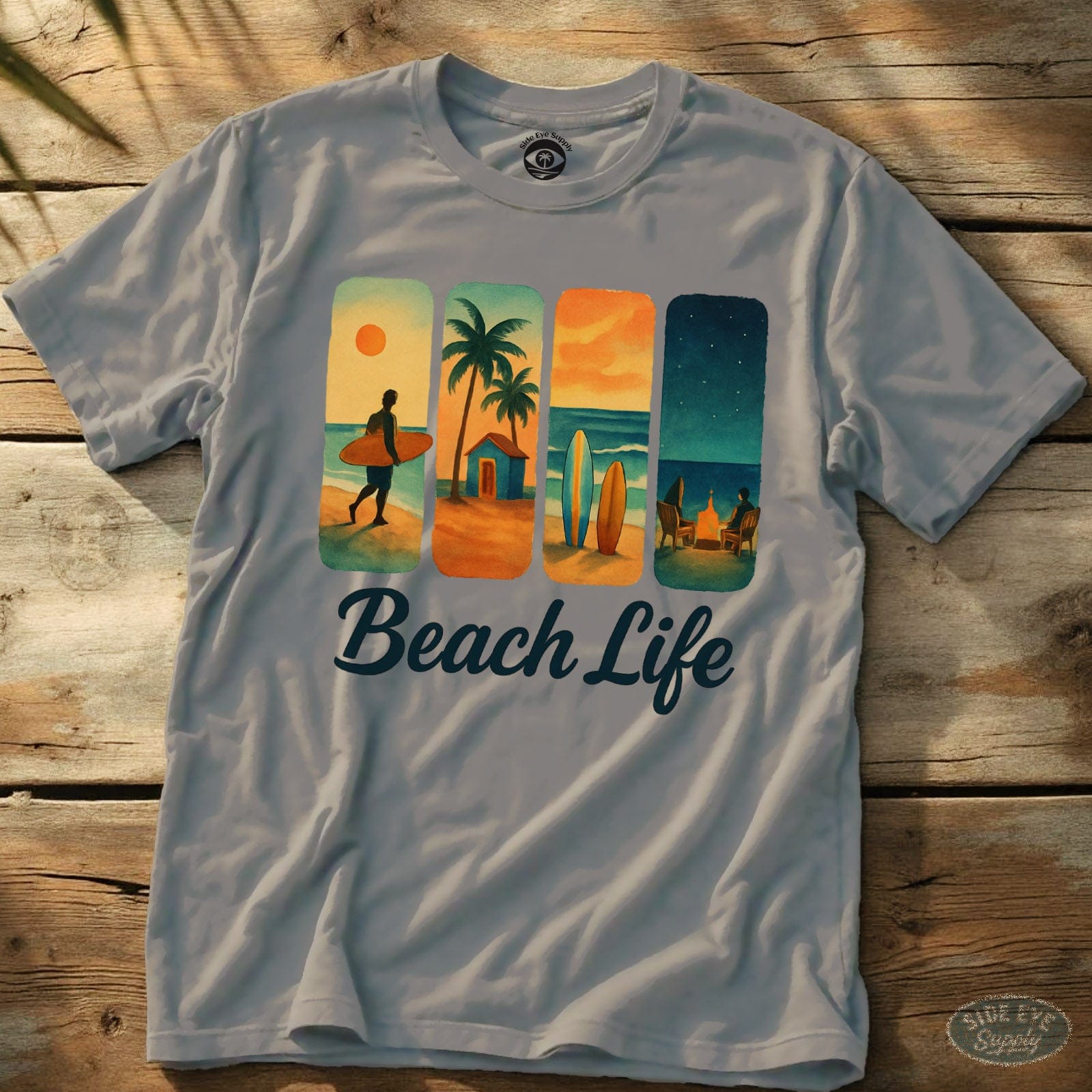 Beach Life Tee Ice Grey / S - by Side Eye Supply - Surf Beach Life Apparel