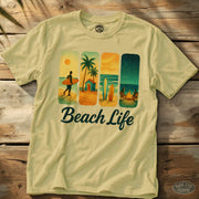 Beach Life Tee Cornsilk / S - by Side Eye Supply - Surf Beach Life Apparel
