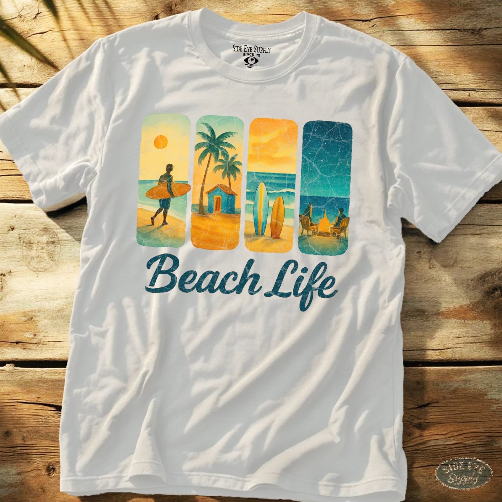 Beach Life Tee White / S - by Side Eye Supply - Surf Beach Life Apparel
