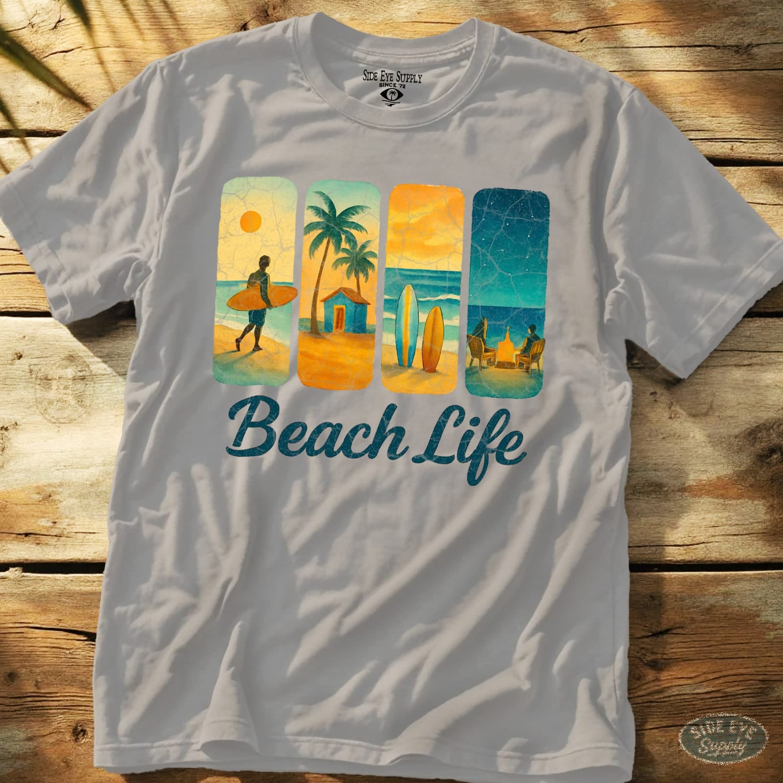 Beach Life Tee Ice Grey / S - by Side Eye Supply - Surf Beach Life Apparel