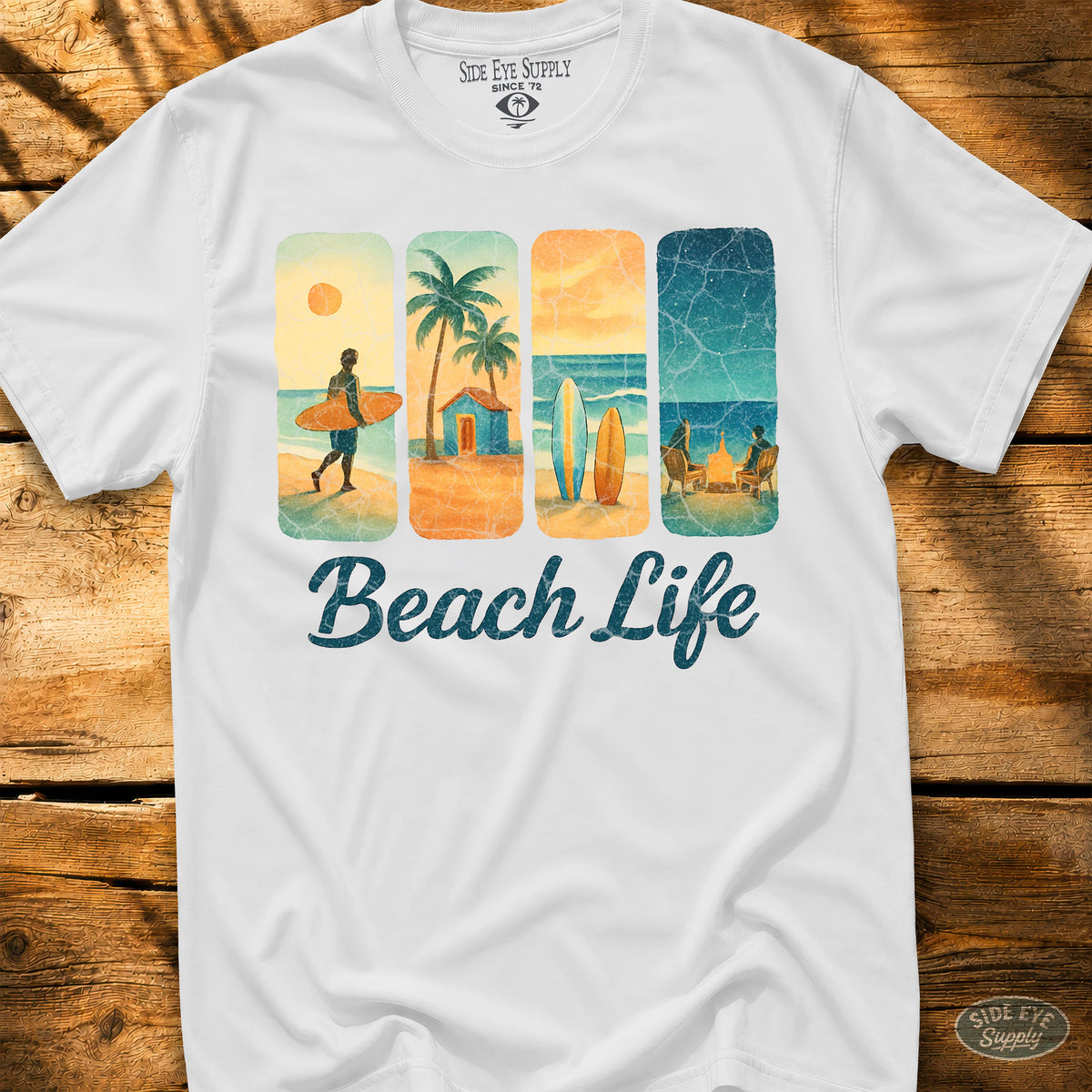 Beach Life Tee White / S - by Side Eye Supply - Surf Beach Life Apparel