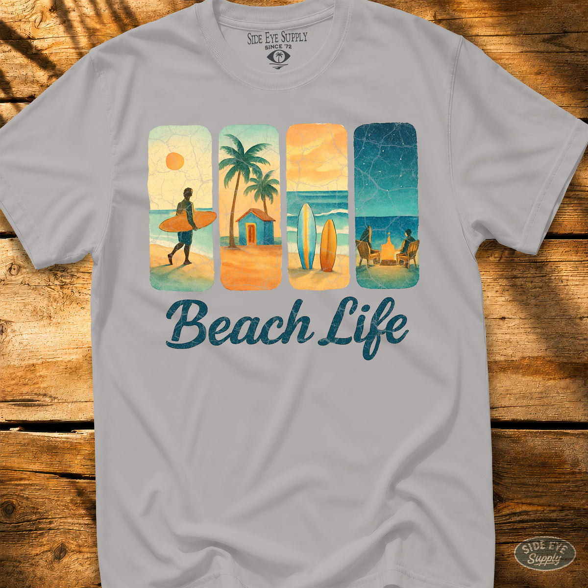 Beach Life Tee Ice Grey / S - by Side Eye Supply - Surf Beach Life Apparel