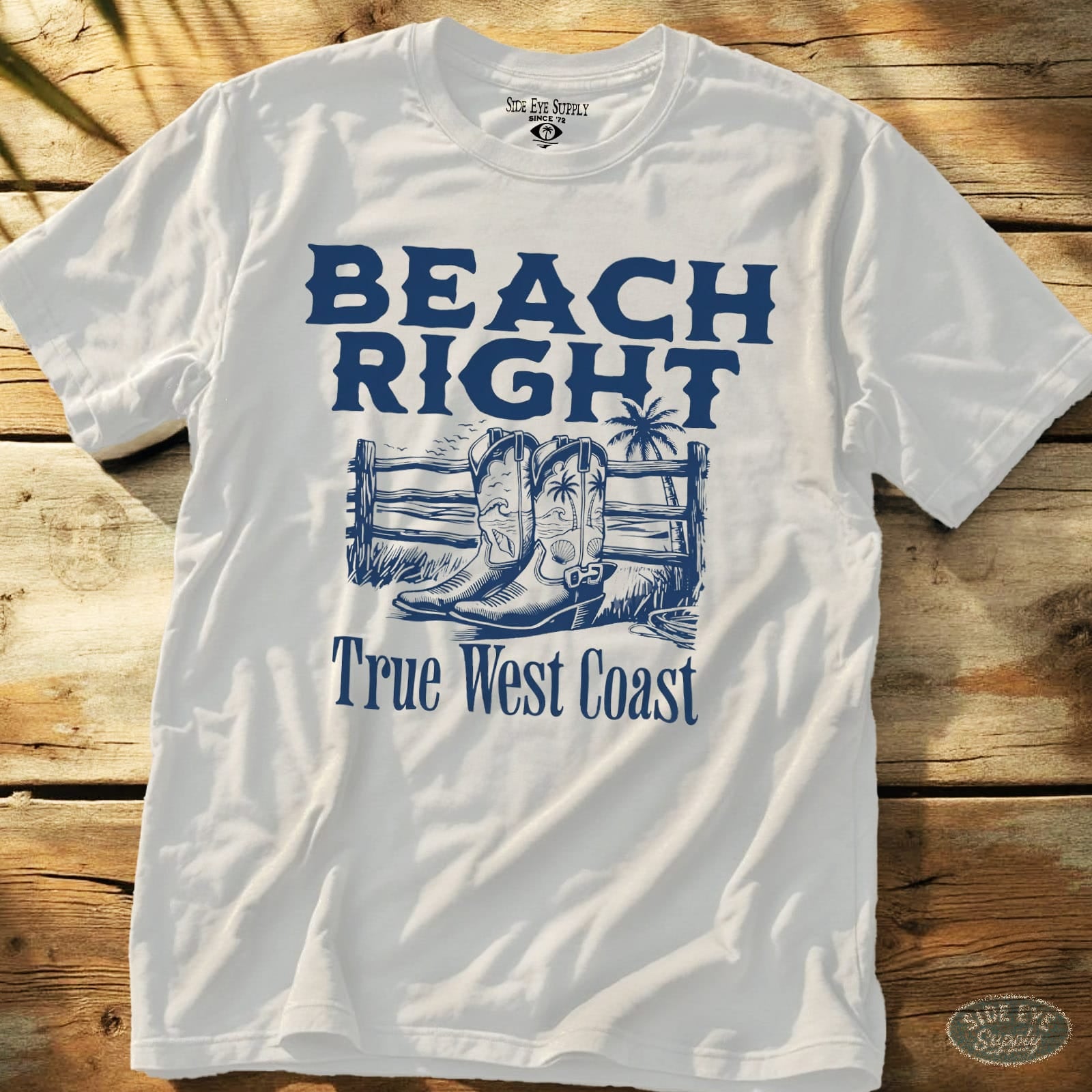 Beach Right Tee White / S - by Side Eye Supply - Surf Beach Life Apparel