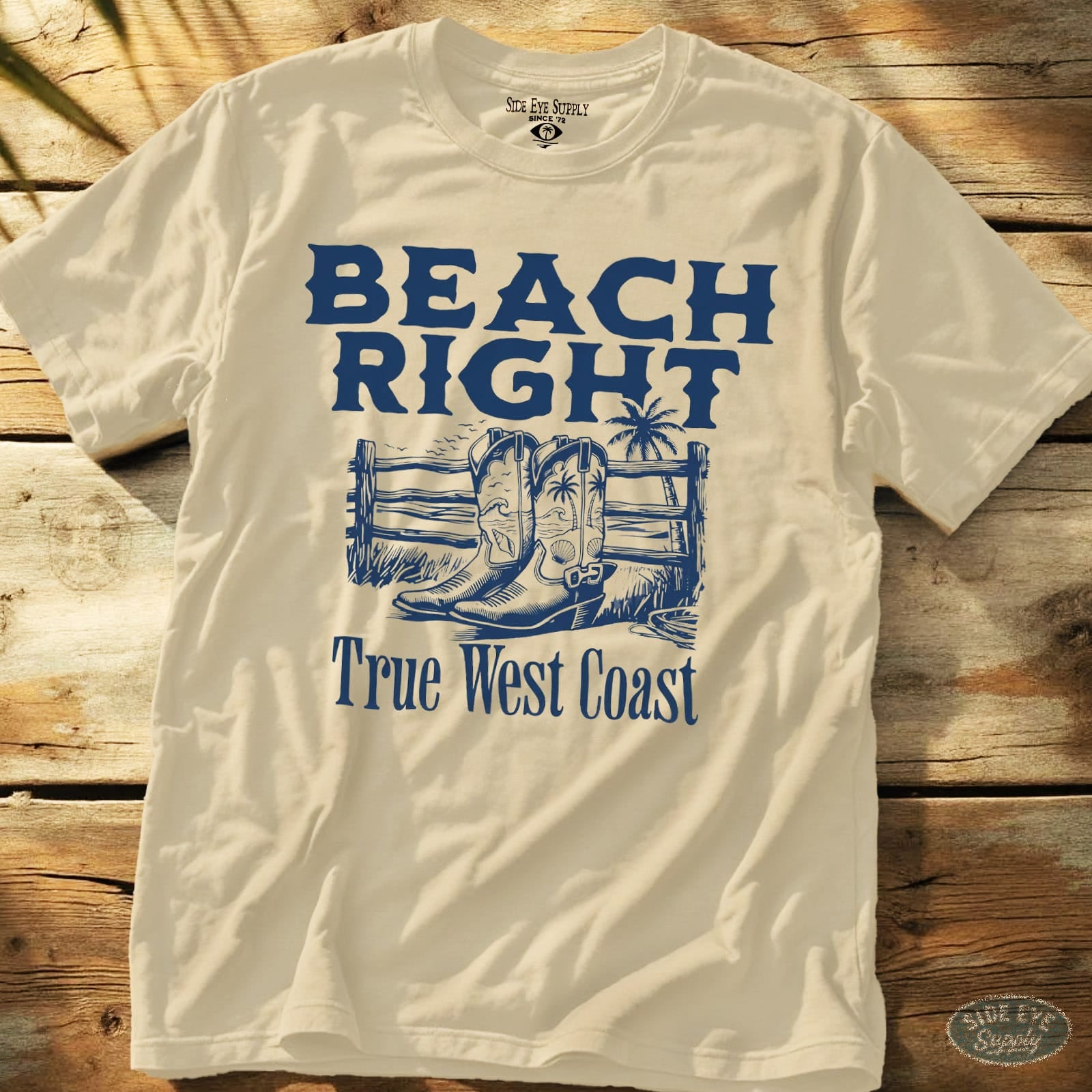Beach Right Tee Natural / S - by Side Eye Supply - Surf Beach Life Apparel