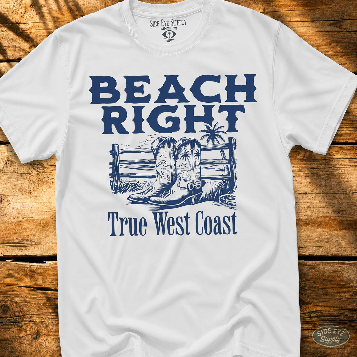 Beach Right Tee White / S - by Side Eye Supply - Surf Beach Life Apparel