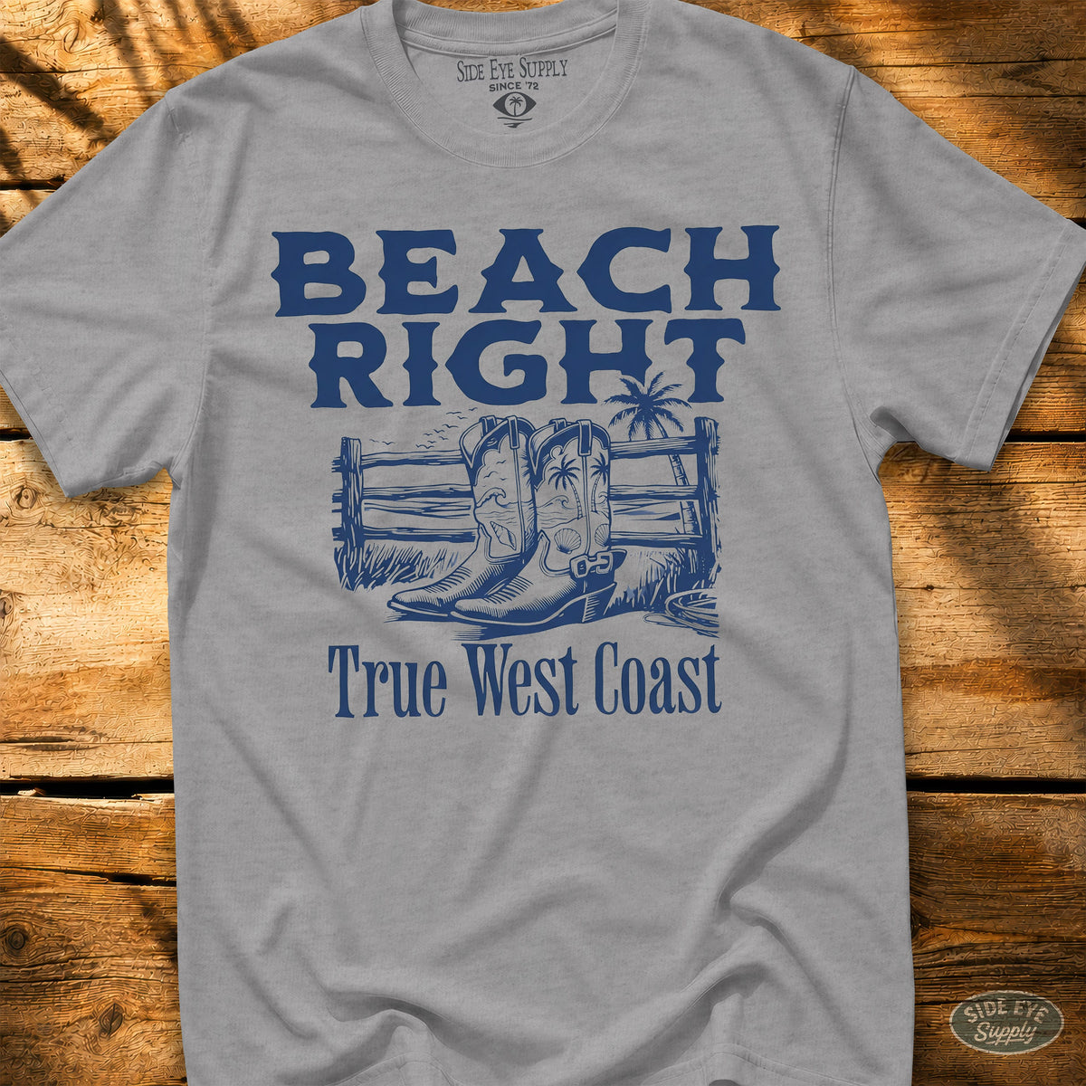 Beach Right Tee Sport Grey / S - by Side Eye Supply - Surf Beach Life Apparel