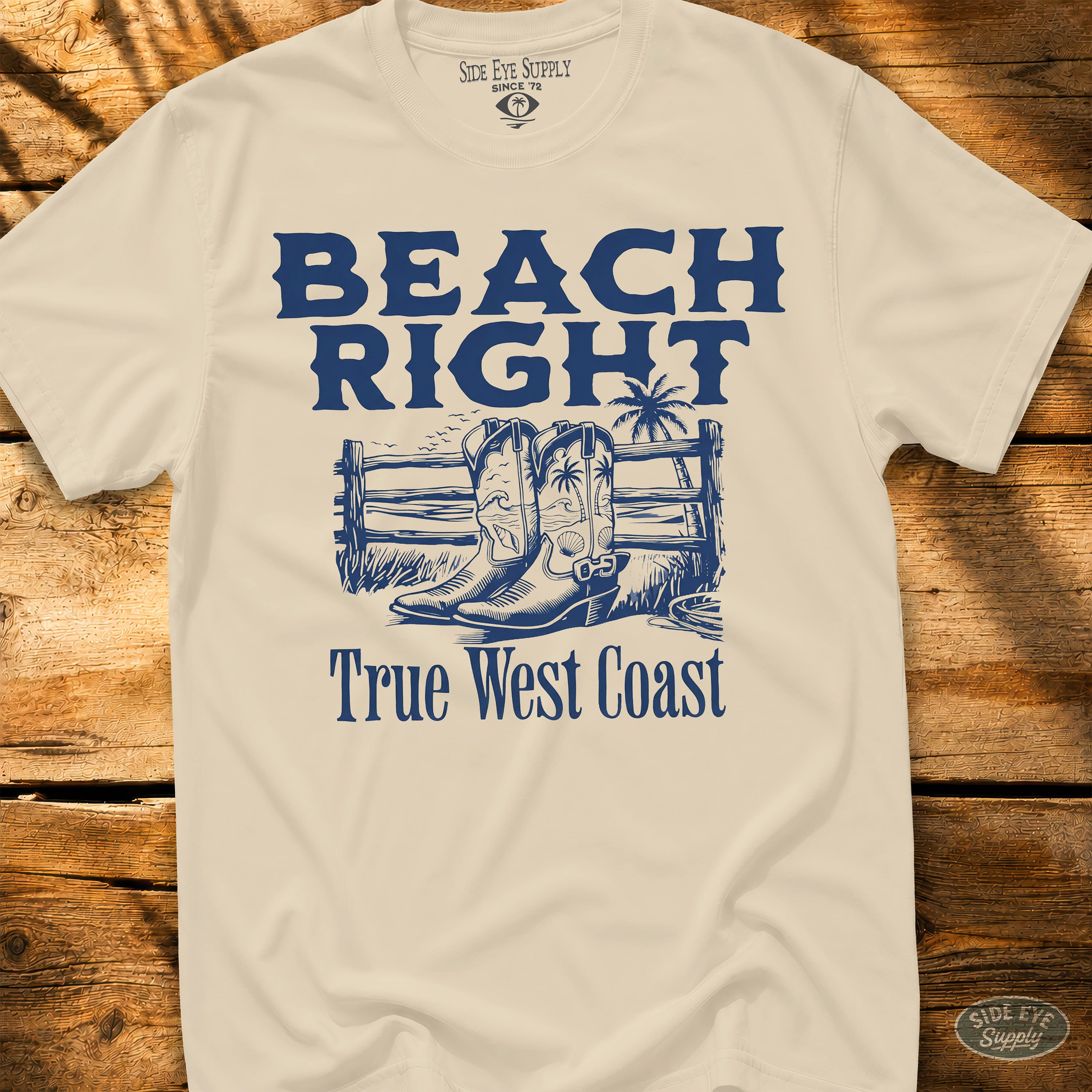 Beach Right Tee Natural / S - by Side Eye Supply - Surf Beach Life Apparel