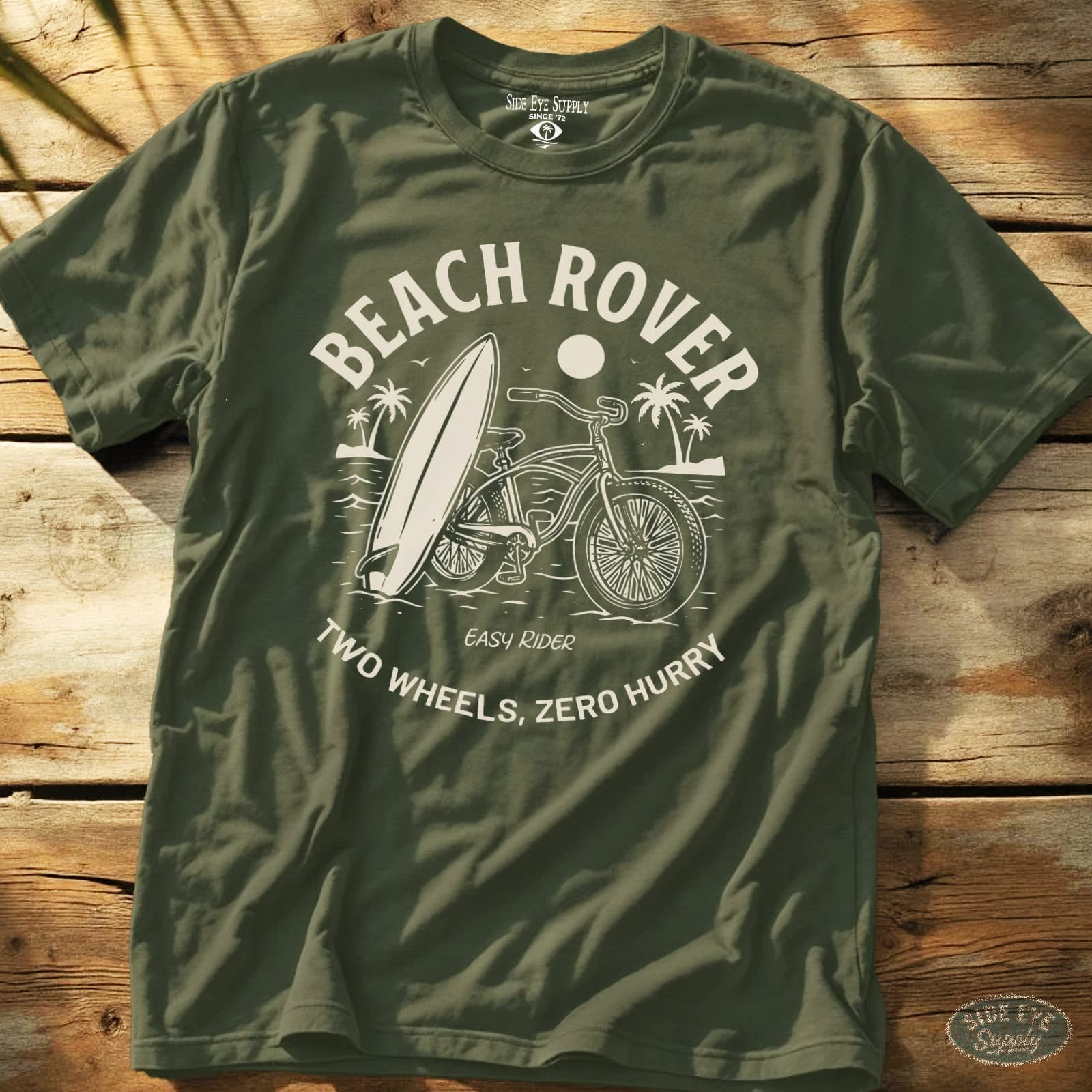 Beach Rover Tee Military Green / S - by Side Eye Supply - Surf Beach Life Apparel