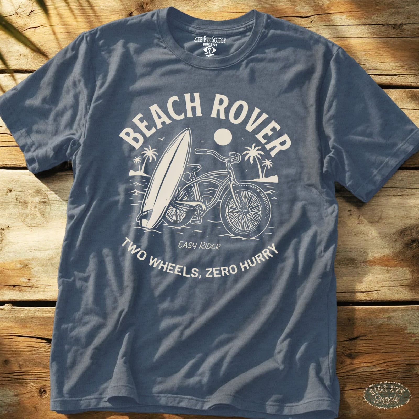 Beach Rover Tee Heather Indigo / S - by Side Eye Supply - Surf Beach Life Apparel