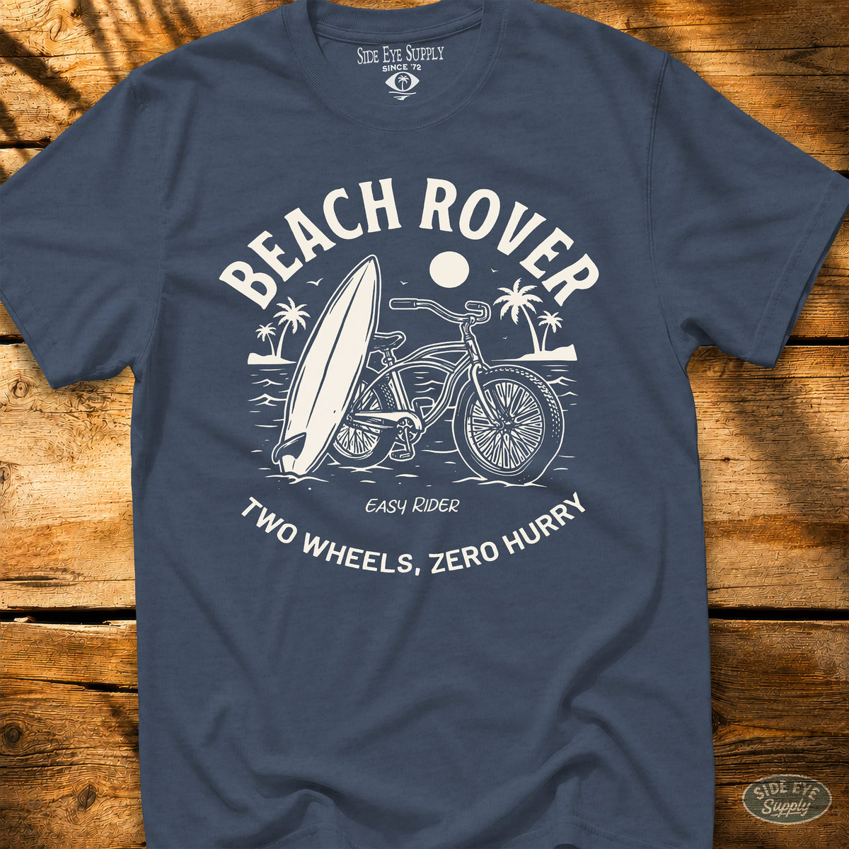 Beach Rover Tee Heather Indigo / S - by Side Eye Supply - Surf Beach Life Apparel