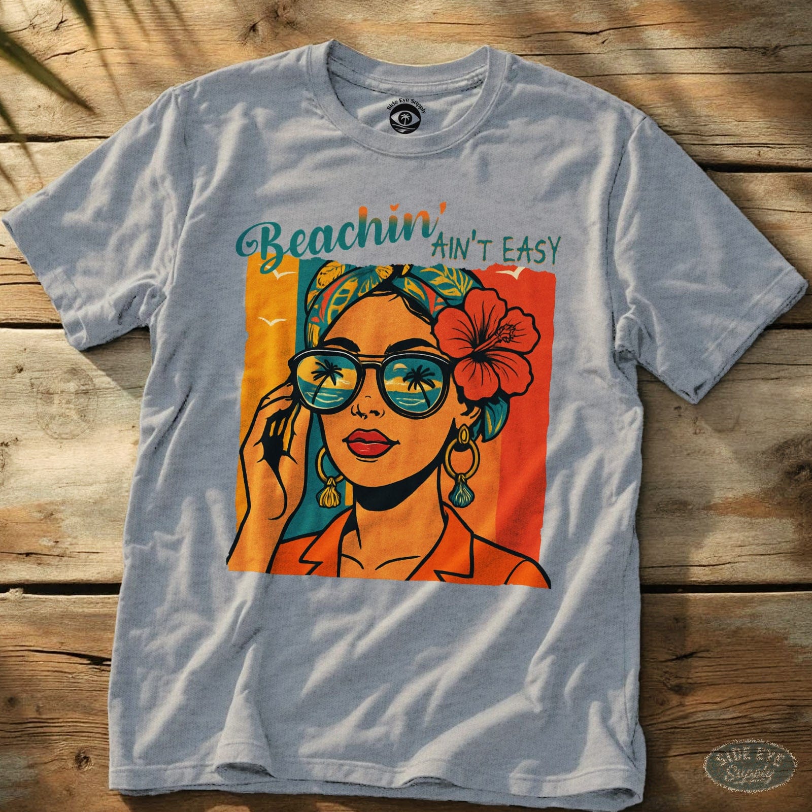 Beachin’ Ain’t Easy Tee Sport Grey / S - by Side Eye Supply - Surf Beach Life Apparel