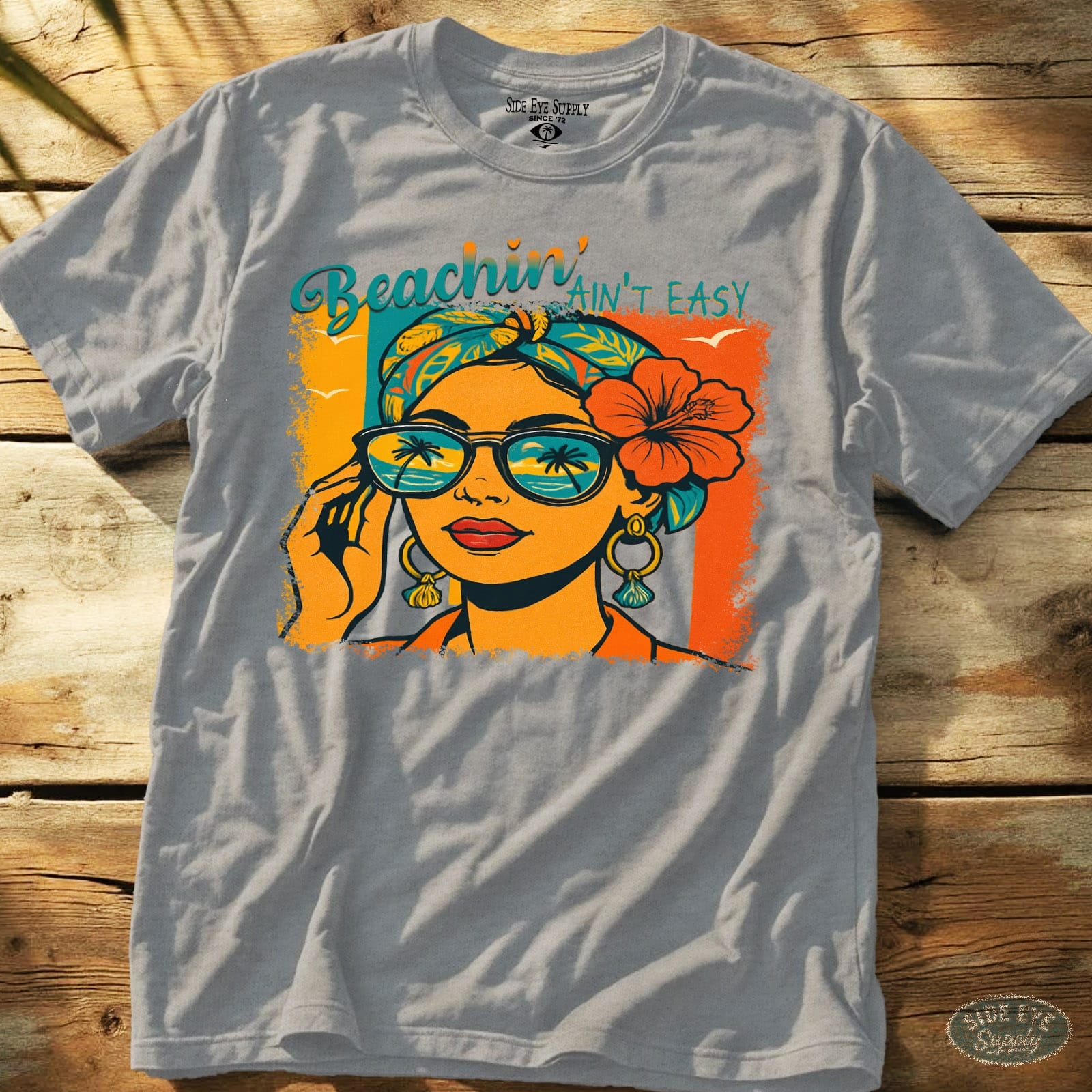 Beachin’ Ain’t Easy Tee Sport Grey / S - by Side Eye Supply - Surf Beach Life Apparel