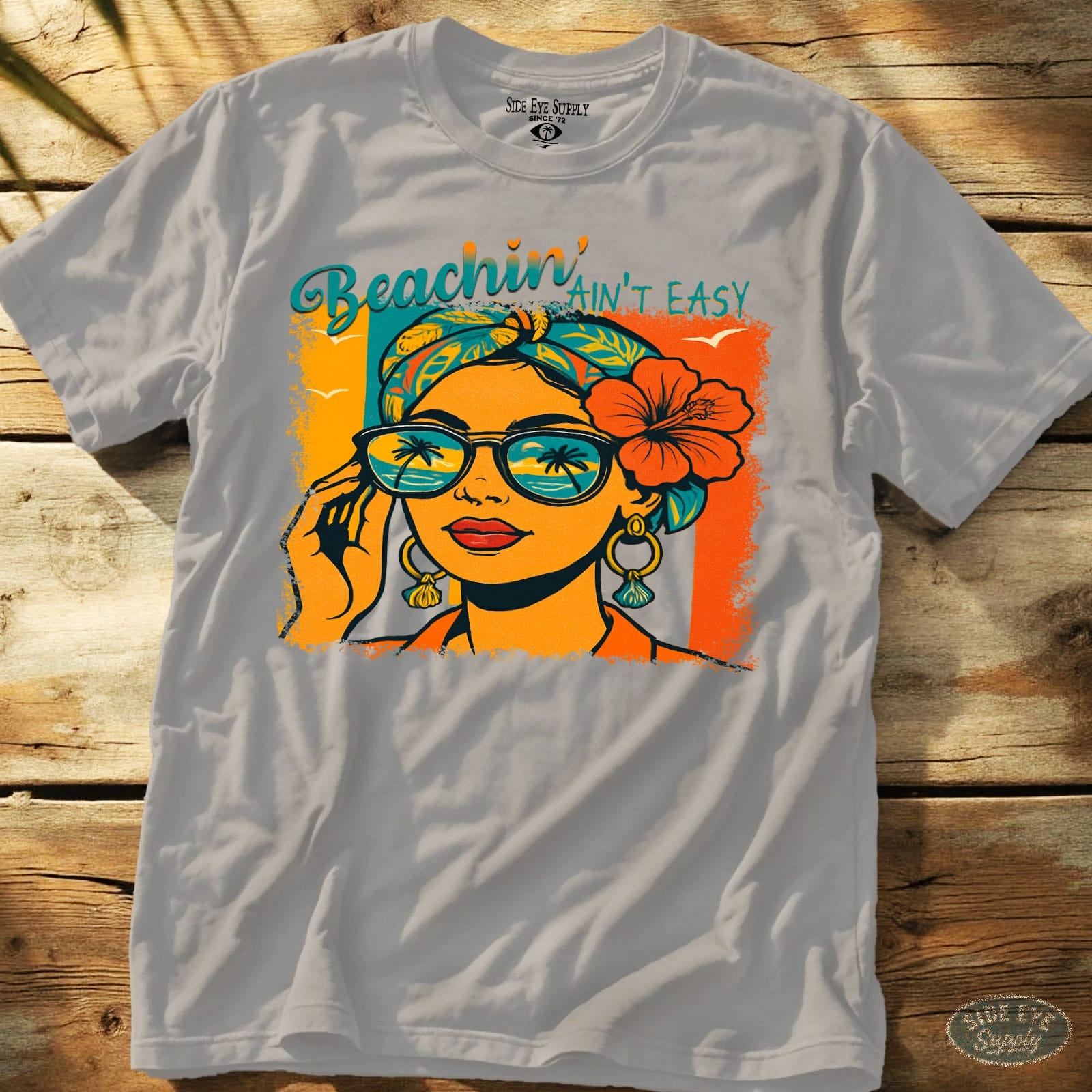 Beachin’ Ain’t Easy Tee Ice Grey / S - by Side Eye Supply - Surf Beach Life Apparel