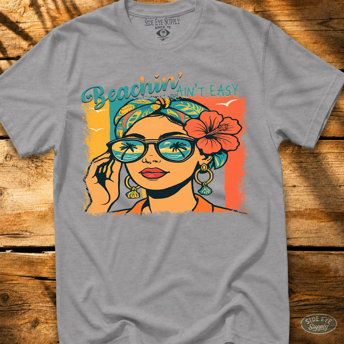 Beachin’ Ain’t Easy Tee Sport Grey / S - by Side Eye Supply - Surf Beach Life Apparel