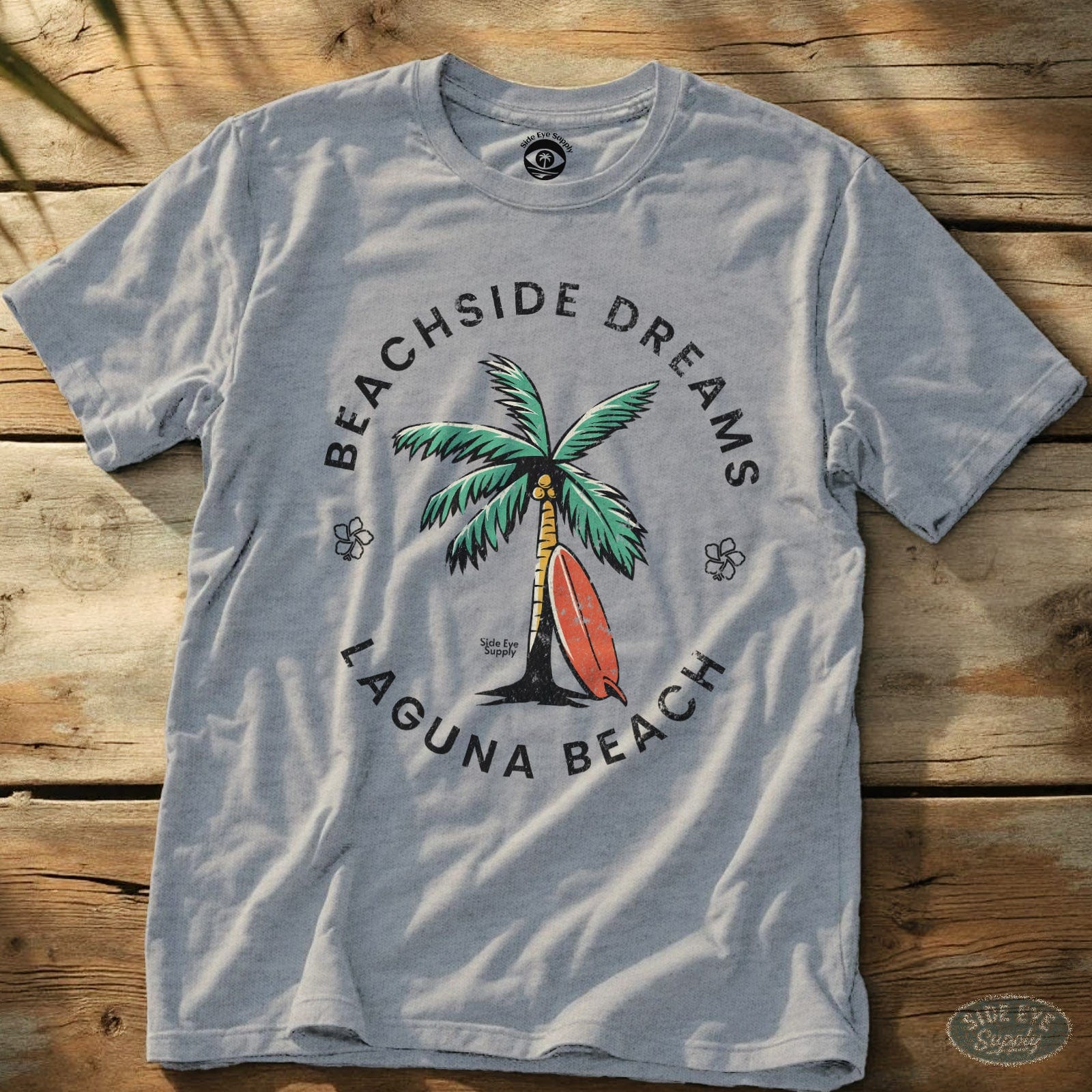 Beachside Dreams T-Shirt Sport Grey / S - by Side Eye Supply - Surf Beach Life Apparel