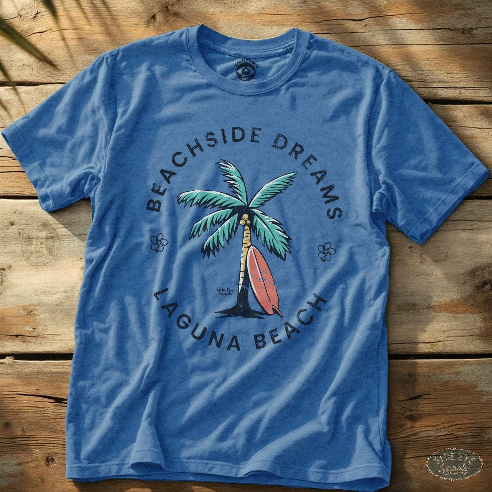 Beachside Dreams T-Shirt Heather Royal / S - by Side Eye Supply - Surf Beach Life Apparel
