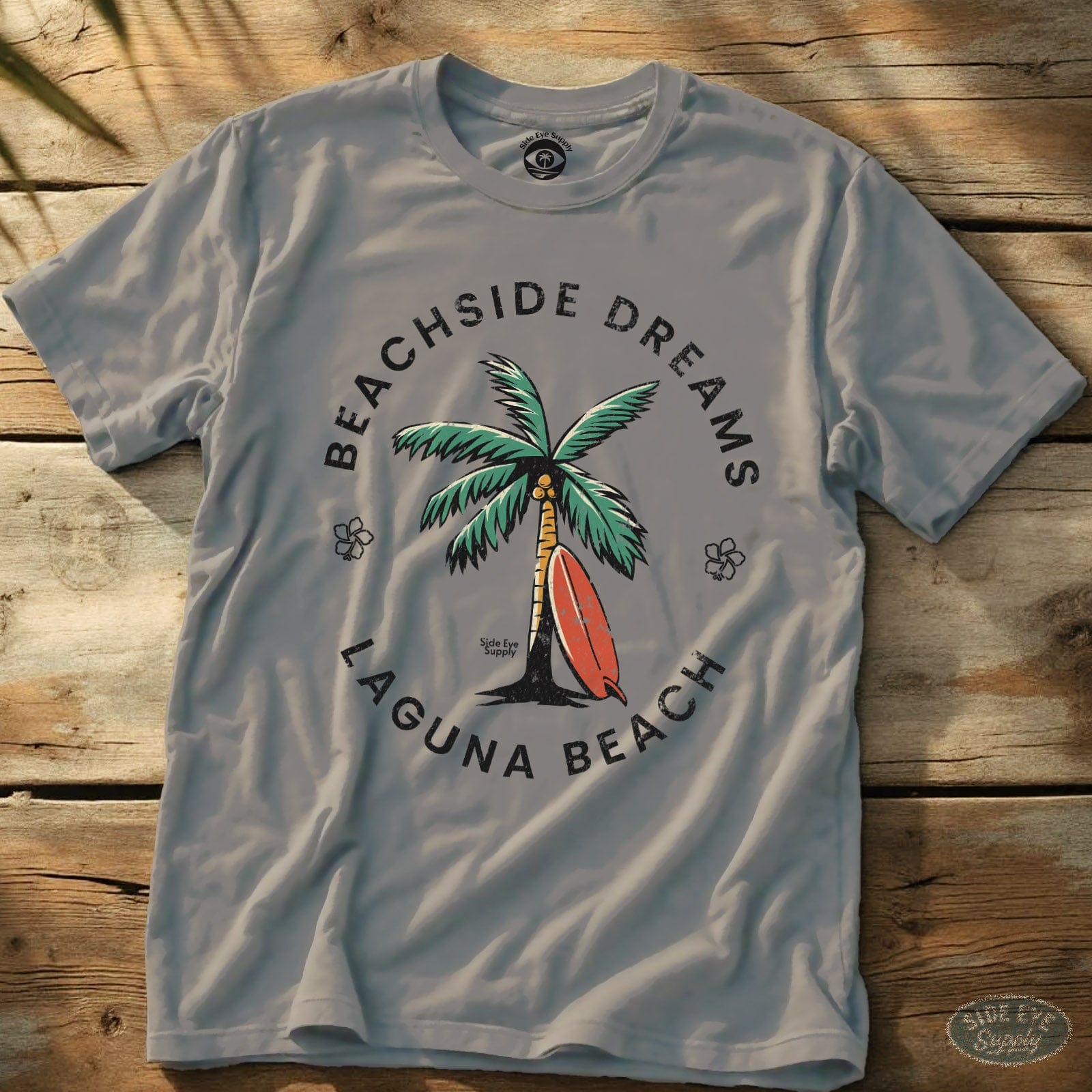 Beachside Dreams T-Shirt Ice Grey / S - by Side Eye Supply - Surf Beach Life Apparel