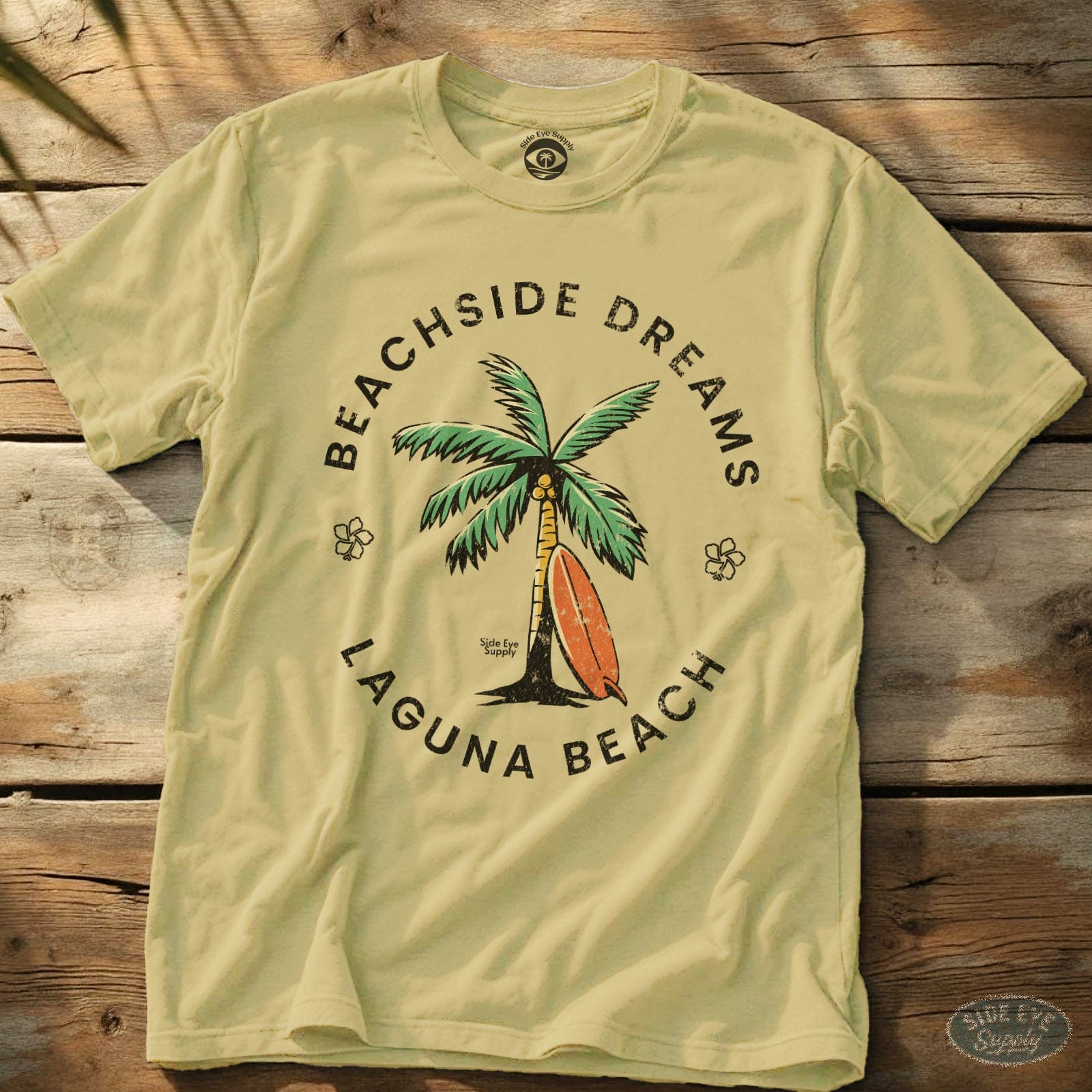 Beachside Dreams T-Shirt Cornsilk / S - by Side Eye Supply - Surf Beach Life Apparel