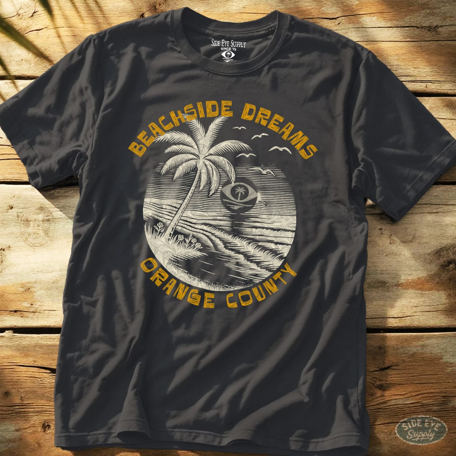 Beachside Dreams Tee Charcoal / S - by Side Eye Supply - Surf Beach Life Apparel