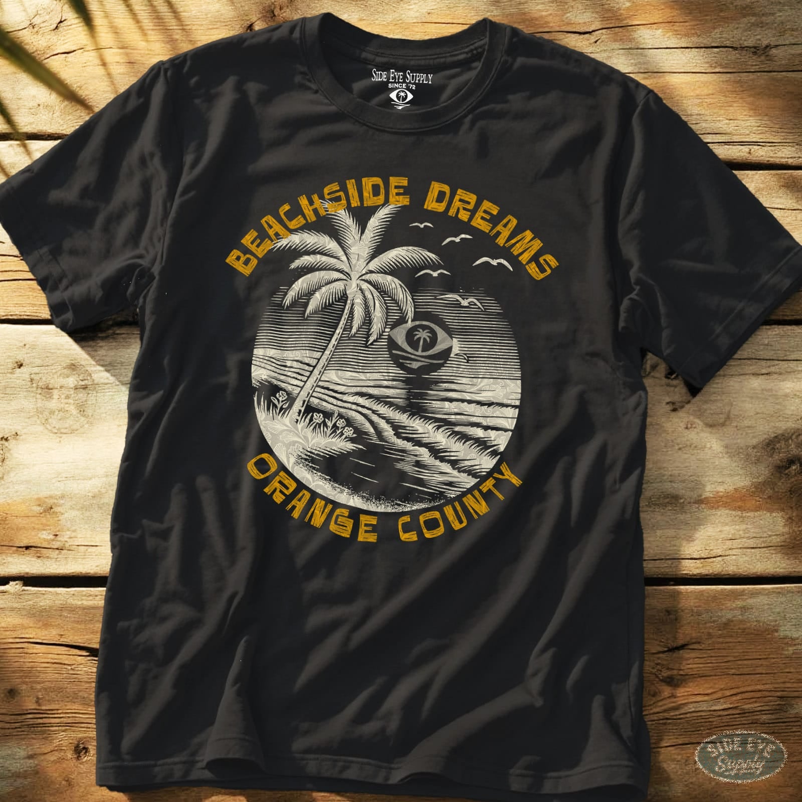 Beachside Dreams Tee Black / S - by Side Eye Supply - Surf Beach Life Apparel