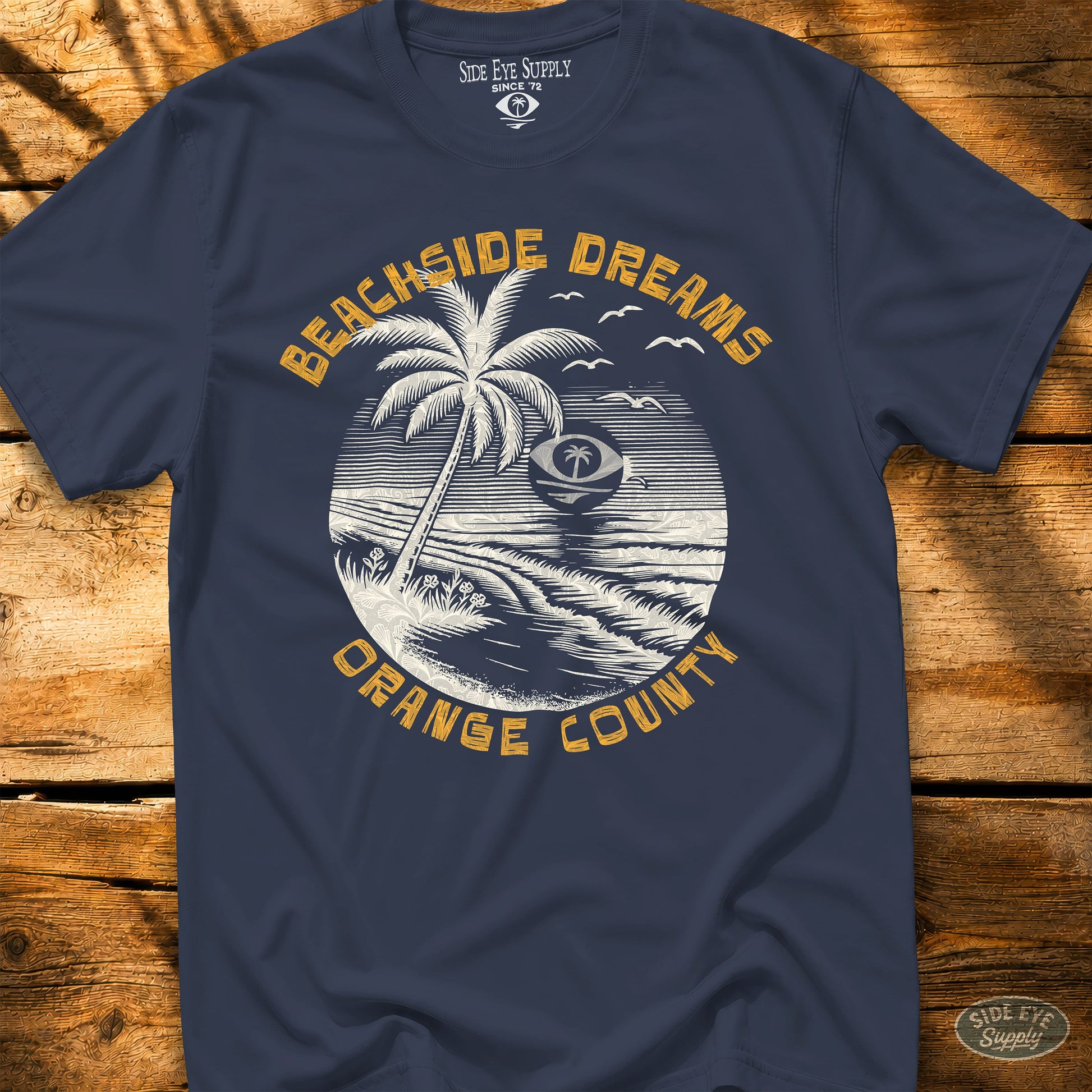 Beachside Dreams Tee Navy / S - by Side Eye Supply - Surf Beach Life Apparel